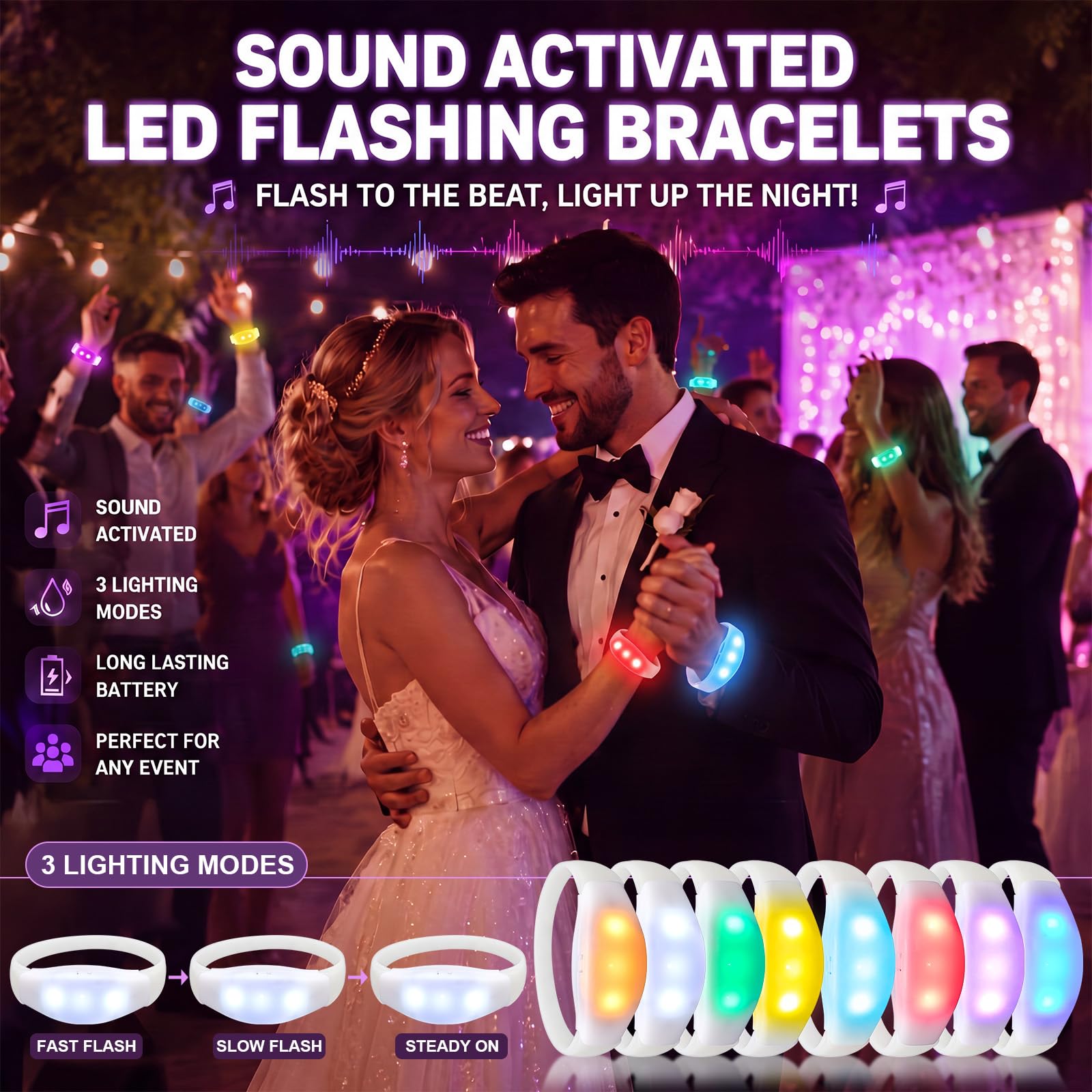 JellyArch Soundaktivierte LED-Armbänder