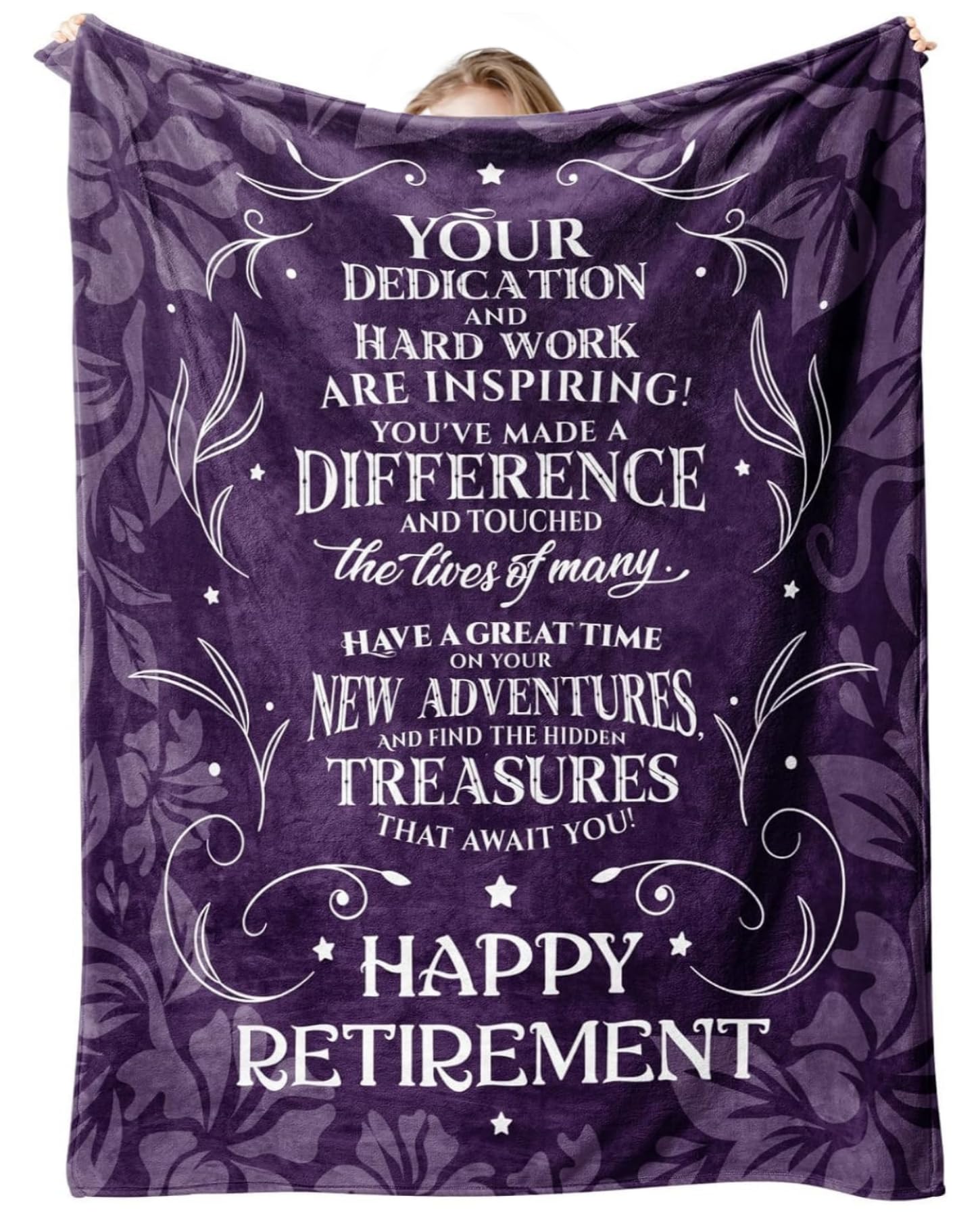 Enthusiasm Coperta da donna, regalo per pensionamento, collega/capo che lascia il lavoro, decorazioni per addio al lavoro, regalo di addio ispiratore, 150 x 230 cm