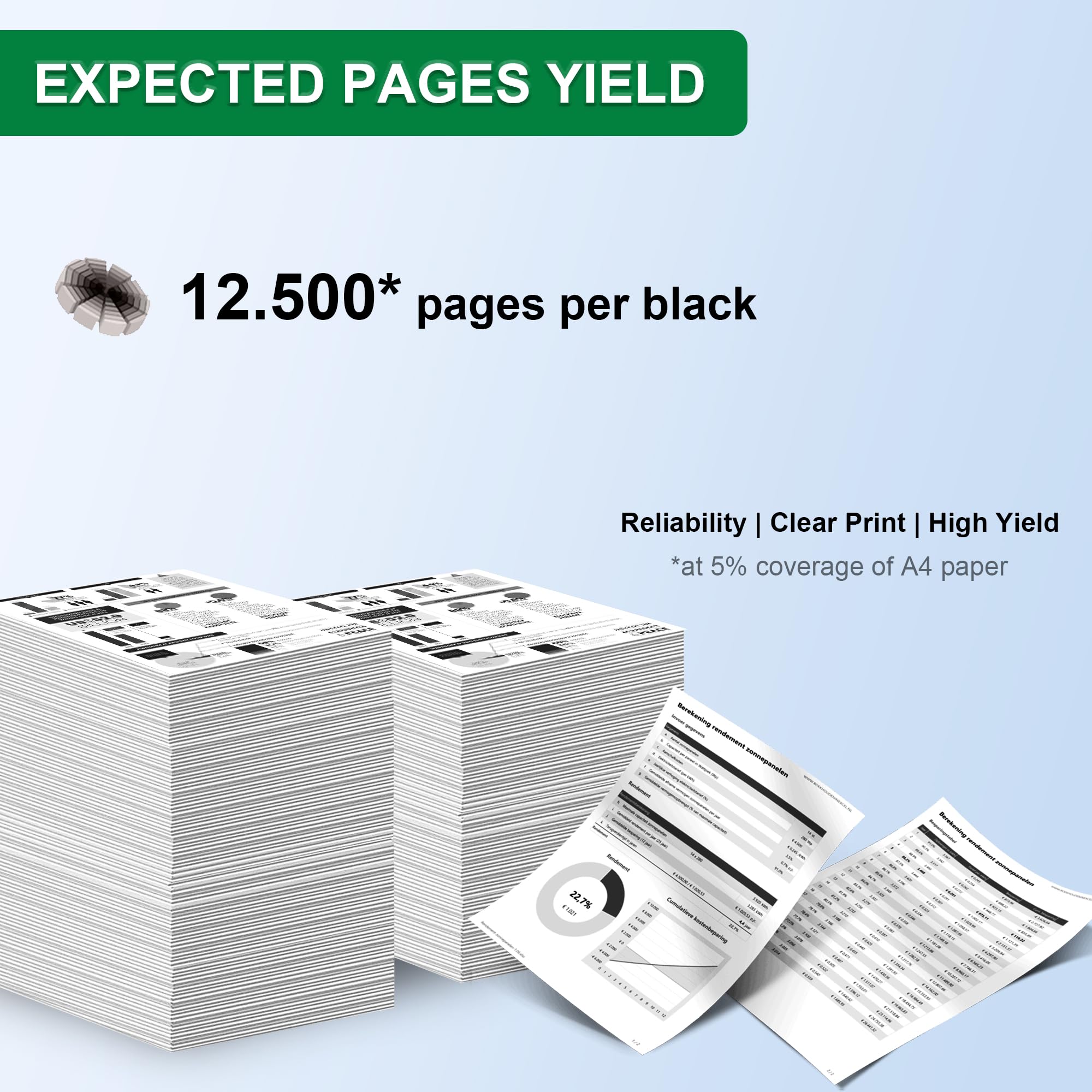 Unità tamburo B2236 B220Z00 ad alta capacità, 12500 pagine, ricambio per stampante Lexmark B2236 per stampante MB2236adwe, MB2236i, B2236dw, MB2236adw (confezione da 1)