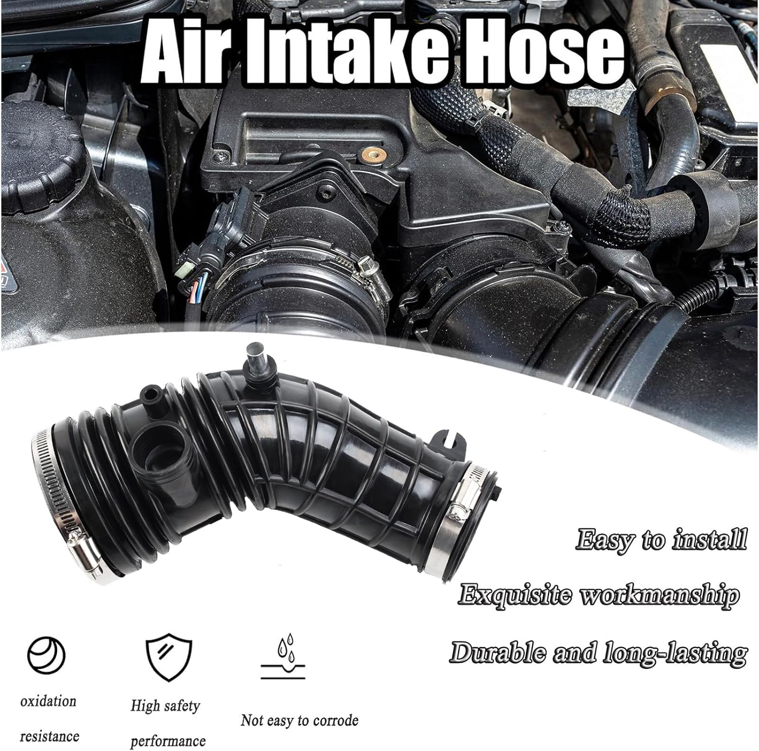 AUCERAMIC 17228-RBB-A00 Air Cleaner Intake Hose with Clamps Fit for 2006 2007 2008 ACURA TSX 2.4L l4