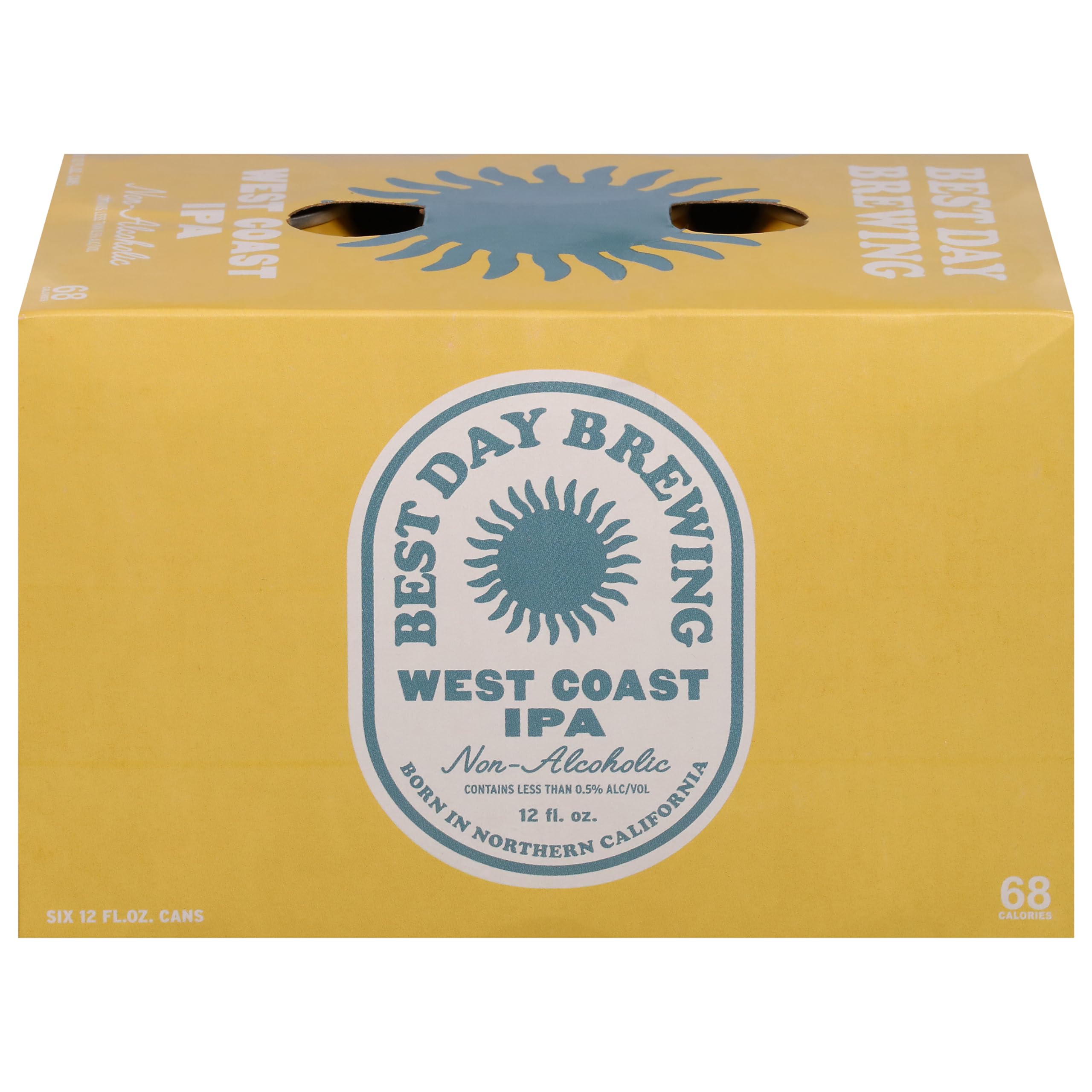 Best Day West Coast IPA Non-Alc 6 pk, 12 oz cans, 0.5% ABV%