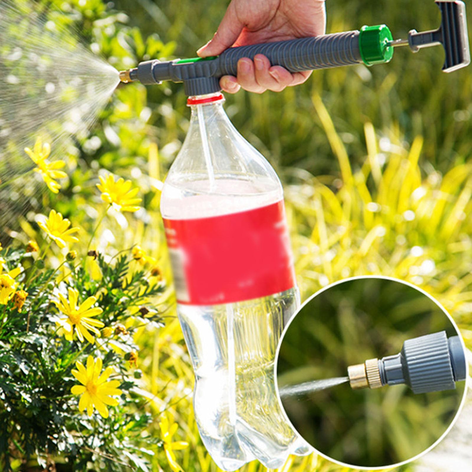 Handheld Sprayer, Portable Adjustable High Pressure Air Pump Manual Sprayer for Garden Watering