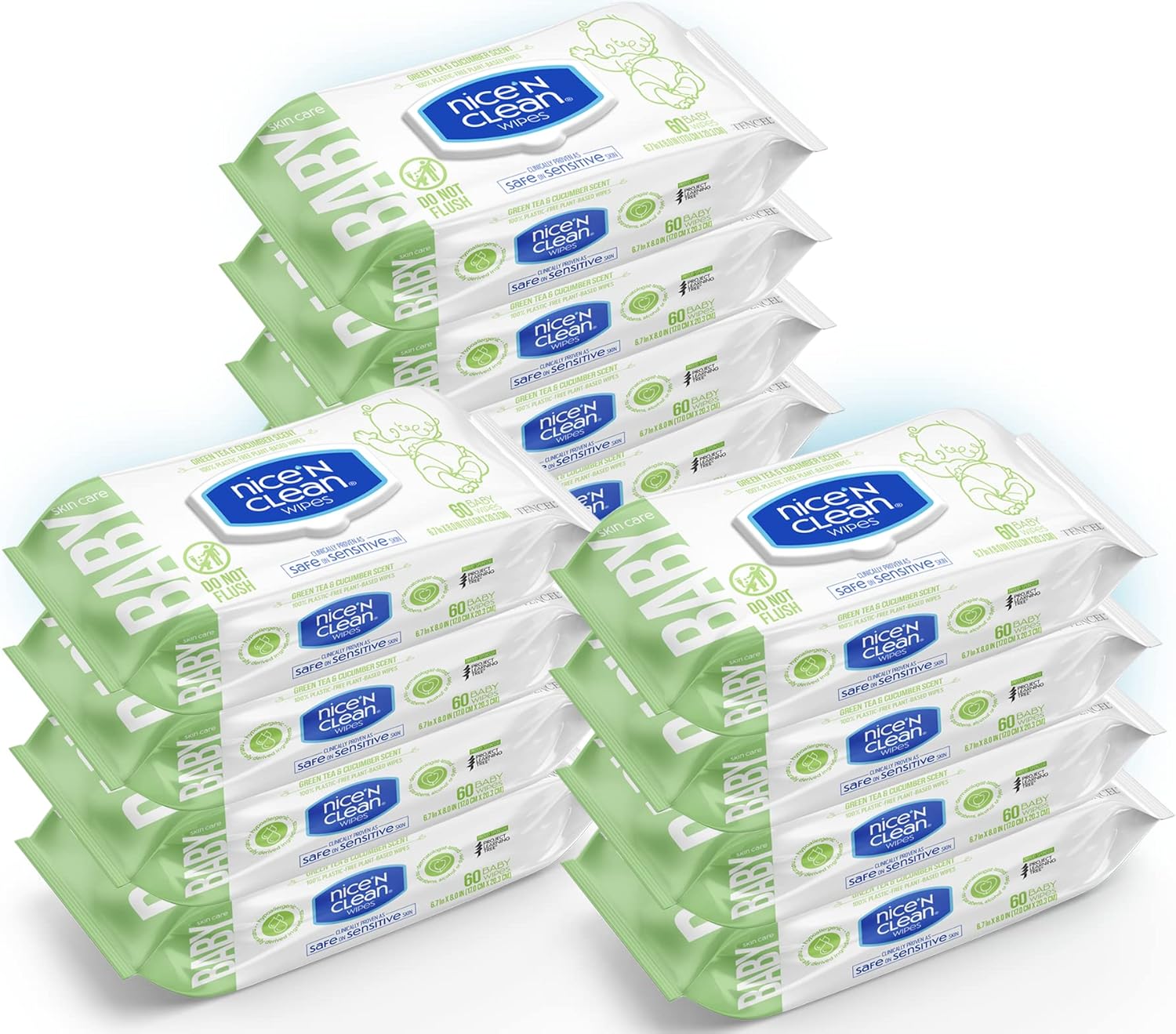 Baby Wipes Cucumber Nice 'n CLEAN Baby Wipes 2-Pack (200ct