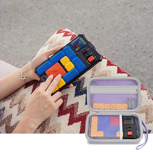 Miniatura 7 de casmilee Case Compatible with Giiker Super Slide Brain Games, Brain Teaser Puzzles Organizer Storage Bag, Flow Slider Puzzle Game Holder (Purple)