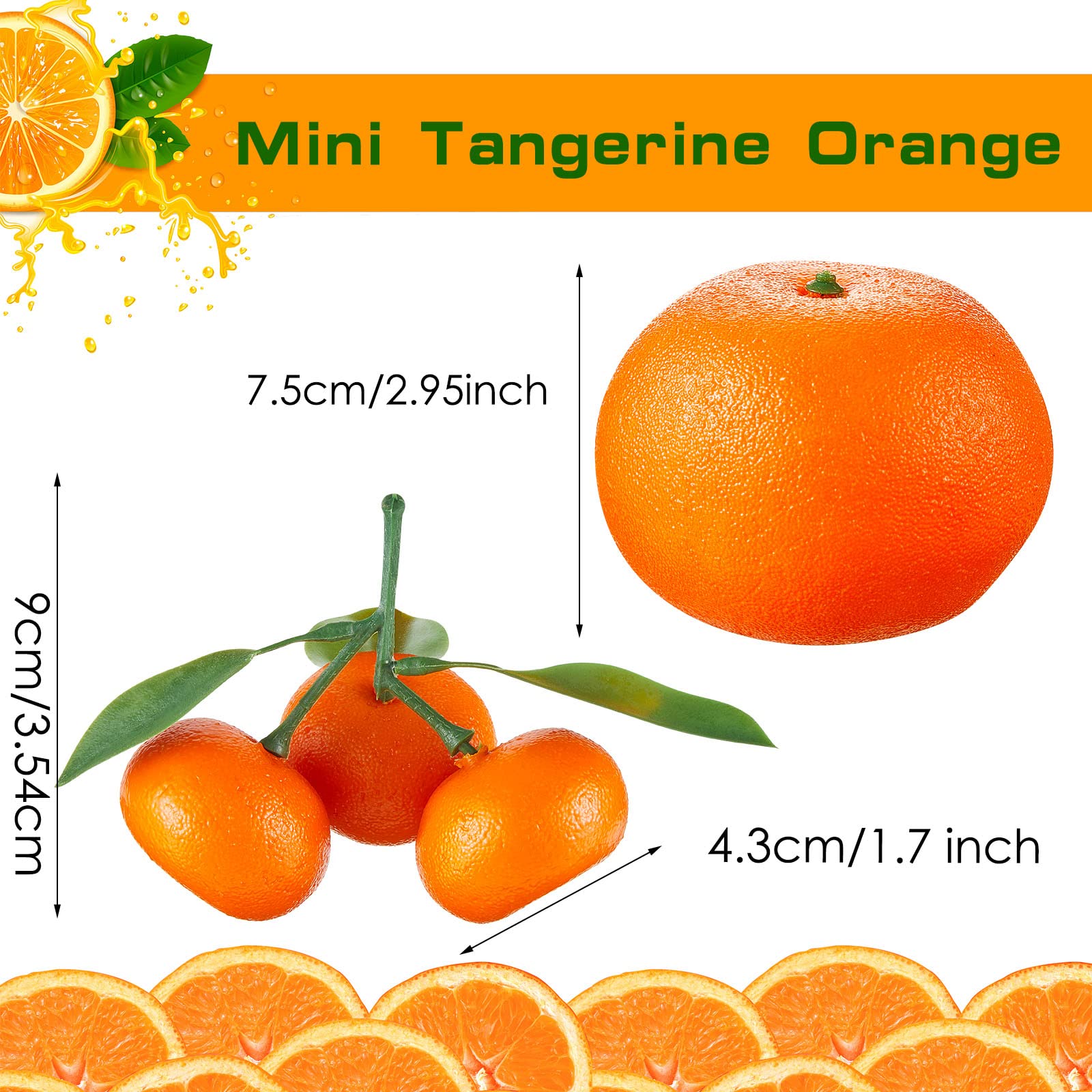 20 Stück Mini-Kunst-Orangen – Realistische Deko-Früchte, Ca. 2,9 Cm, Für Küche, Tisch & Basteln