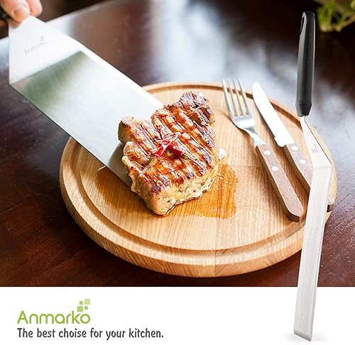 Miniatura 5 de Juego de espátulas para plancha – Espátula de metal de acero inoxidable y rascador de plancha – Espátula pesada Accesorios de plancha ideal