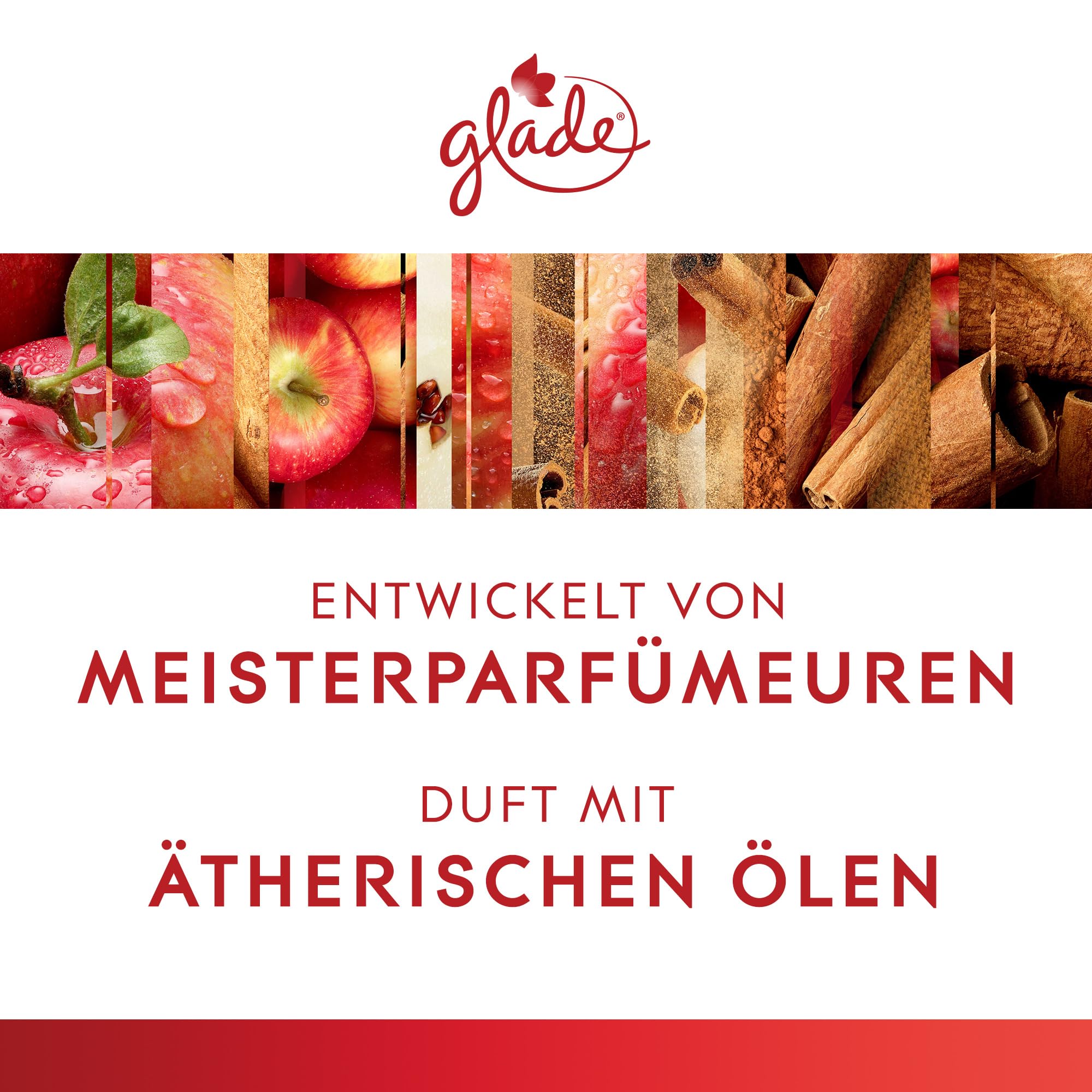 Glade Świeca zapachowa Cosy Apple & Cinnamon o długiej żywotności