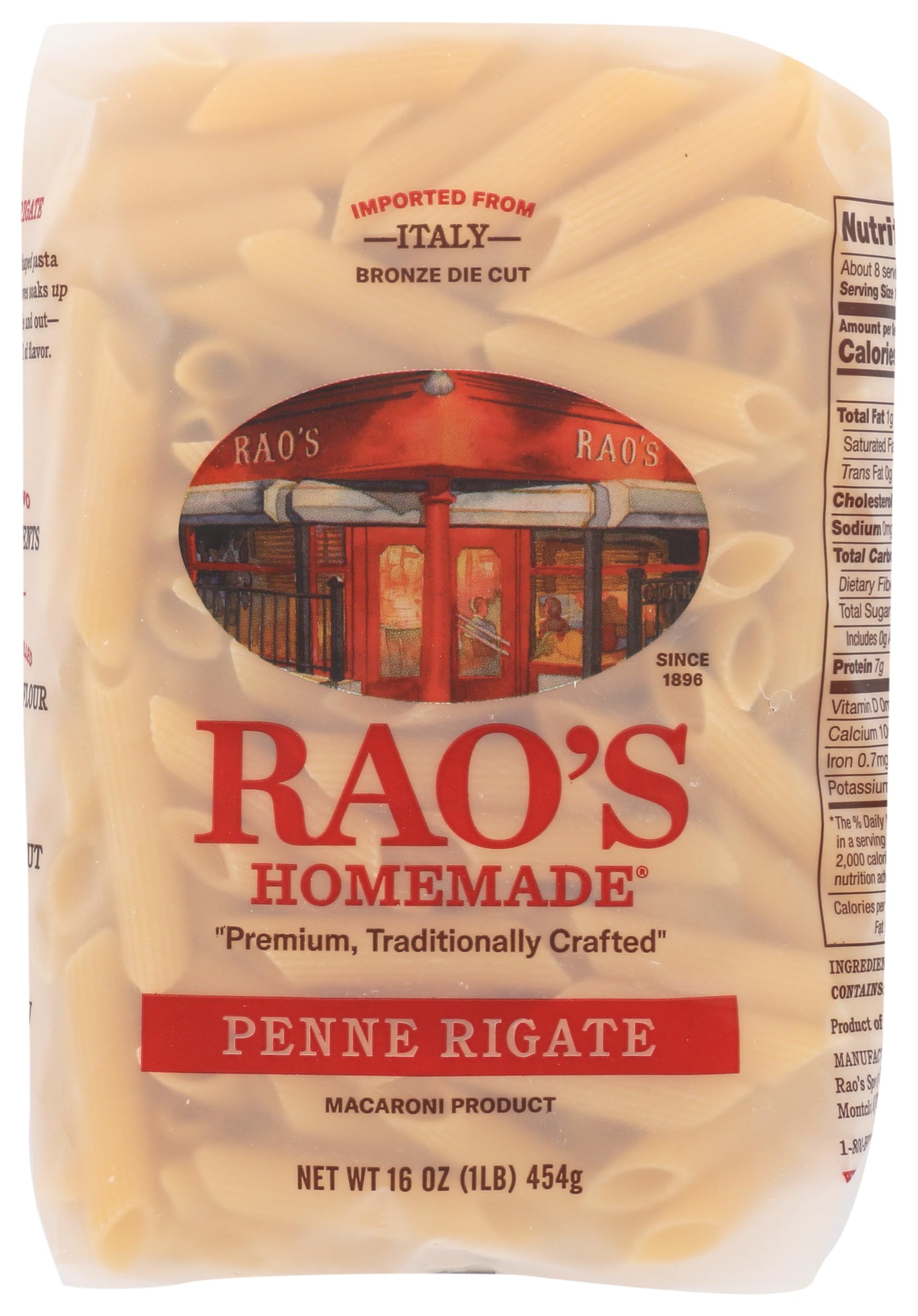 Rao's Homemade, Penne Pasta, 16oz, (Pack of 1)