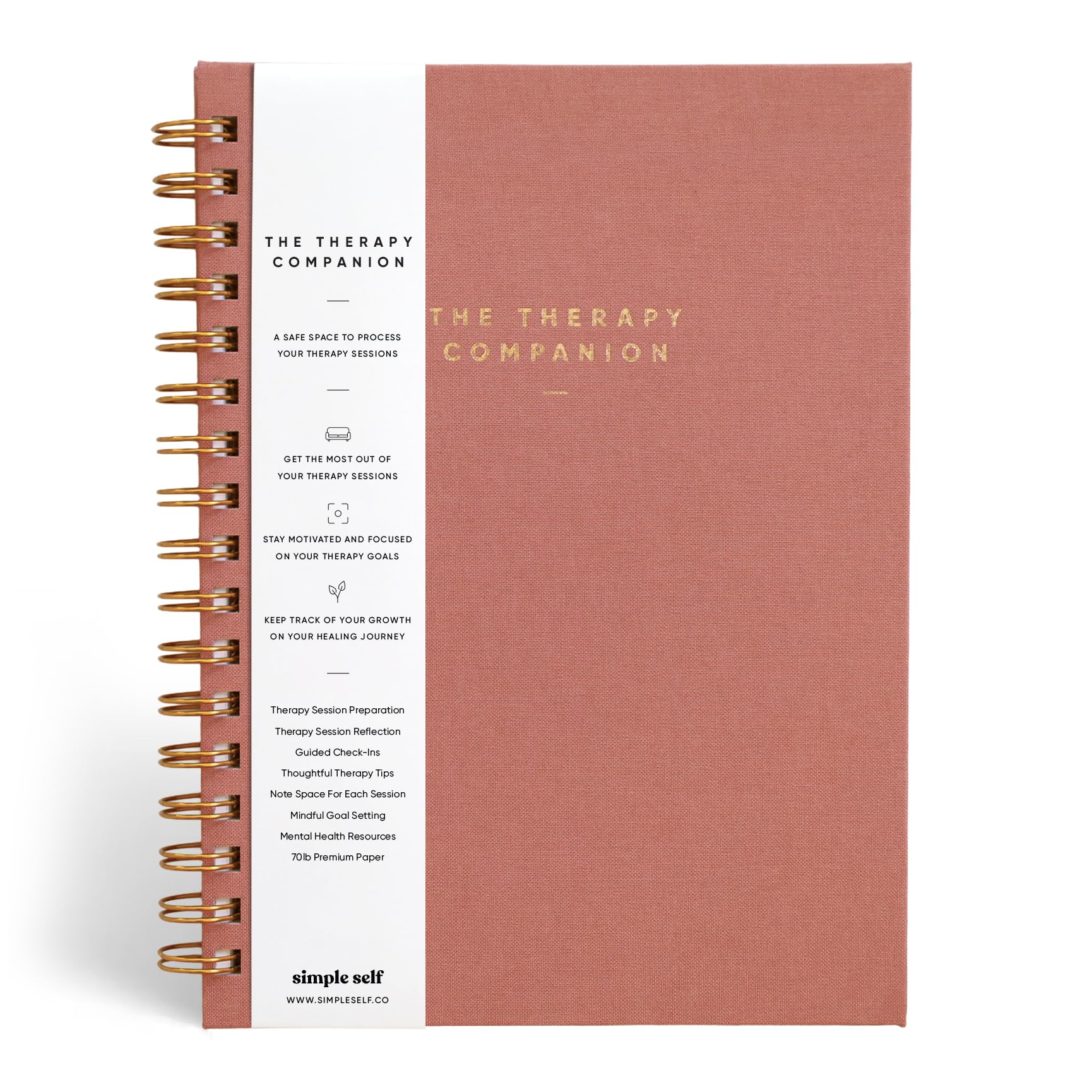 The Therapy Companion: Guided Therapy Reflection Journal with Prompts, Session Reflection Workbook, Mental Health Journal, Elevate your Healing Journey (Dusty Rose)