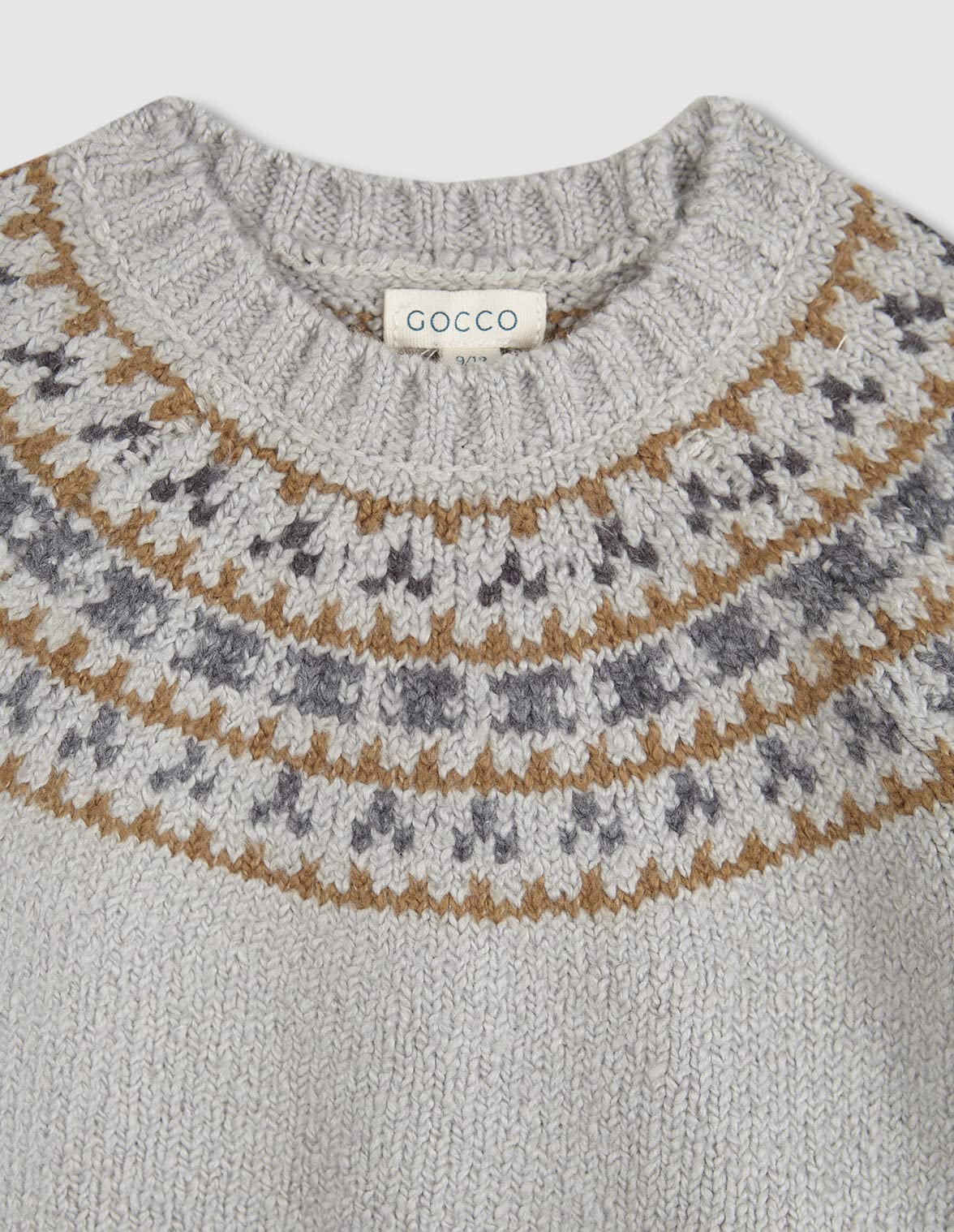 Gocco Baby-Jungen Grau Polo-Pullover