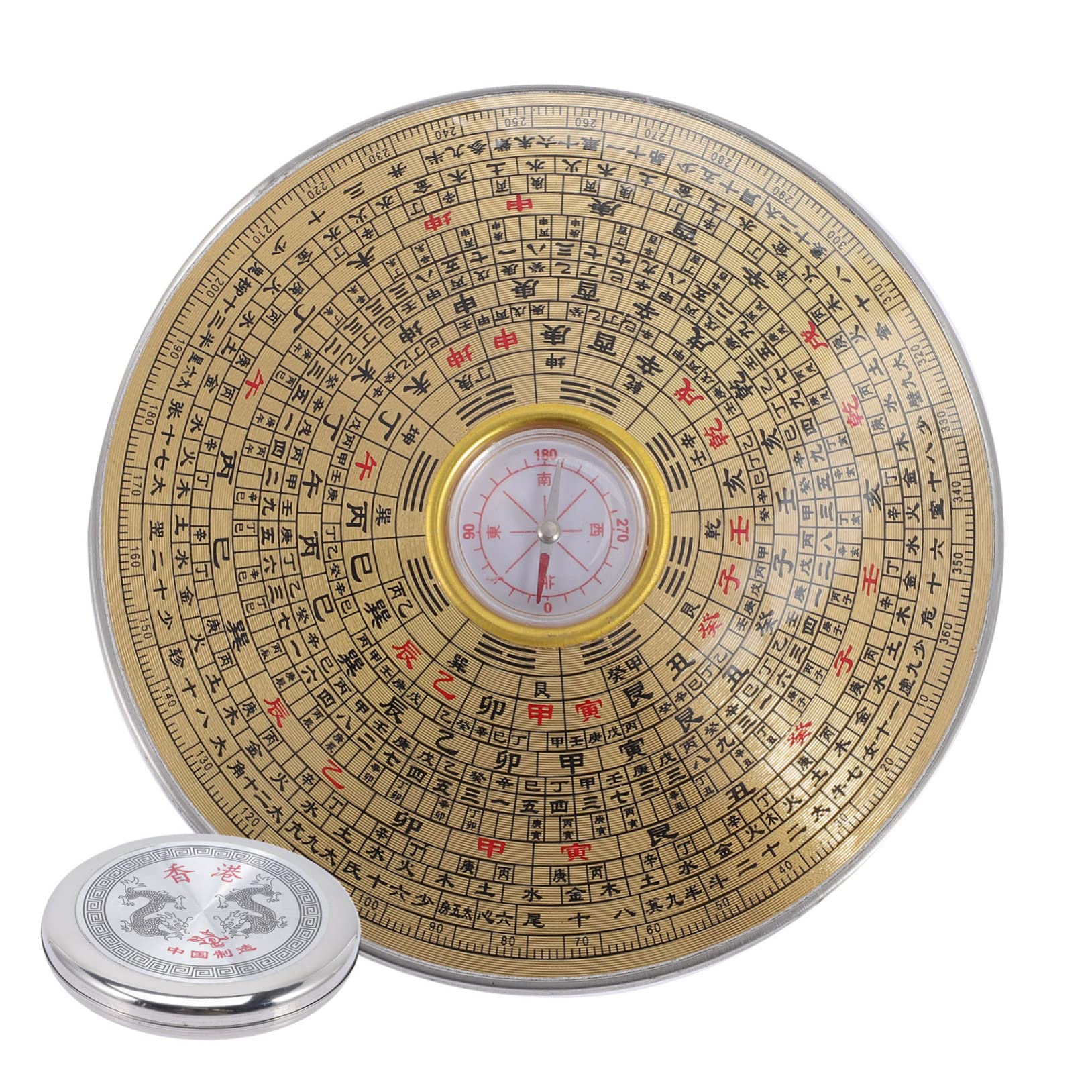 BESPORTBLE Bussola Tavolo Da Campeggio Ornamenti Insoliti Per La Casa Compass Da Campeggio All'aperto Meridiana Tascabile Golden Acciaio Inossidabile