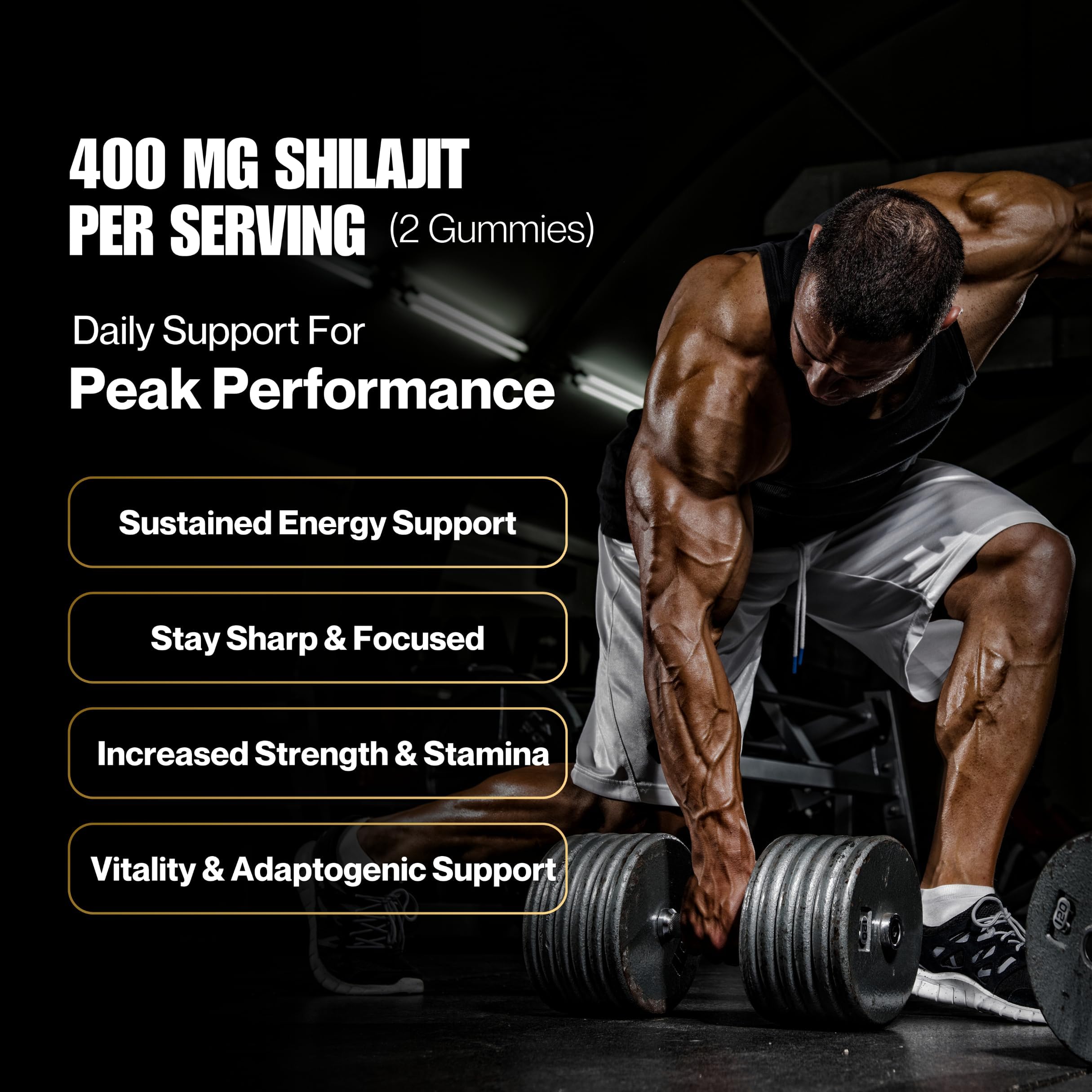 Shilajit Gummies 400mg for Adults | Boosts Stamina, Strength, Performance & Vitality | Advanced Shilajeet Gummies | Fulvic Acid & Trace Minerals | Tamarind Flavour (60 Gummy) — Amazon image 5
