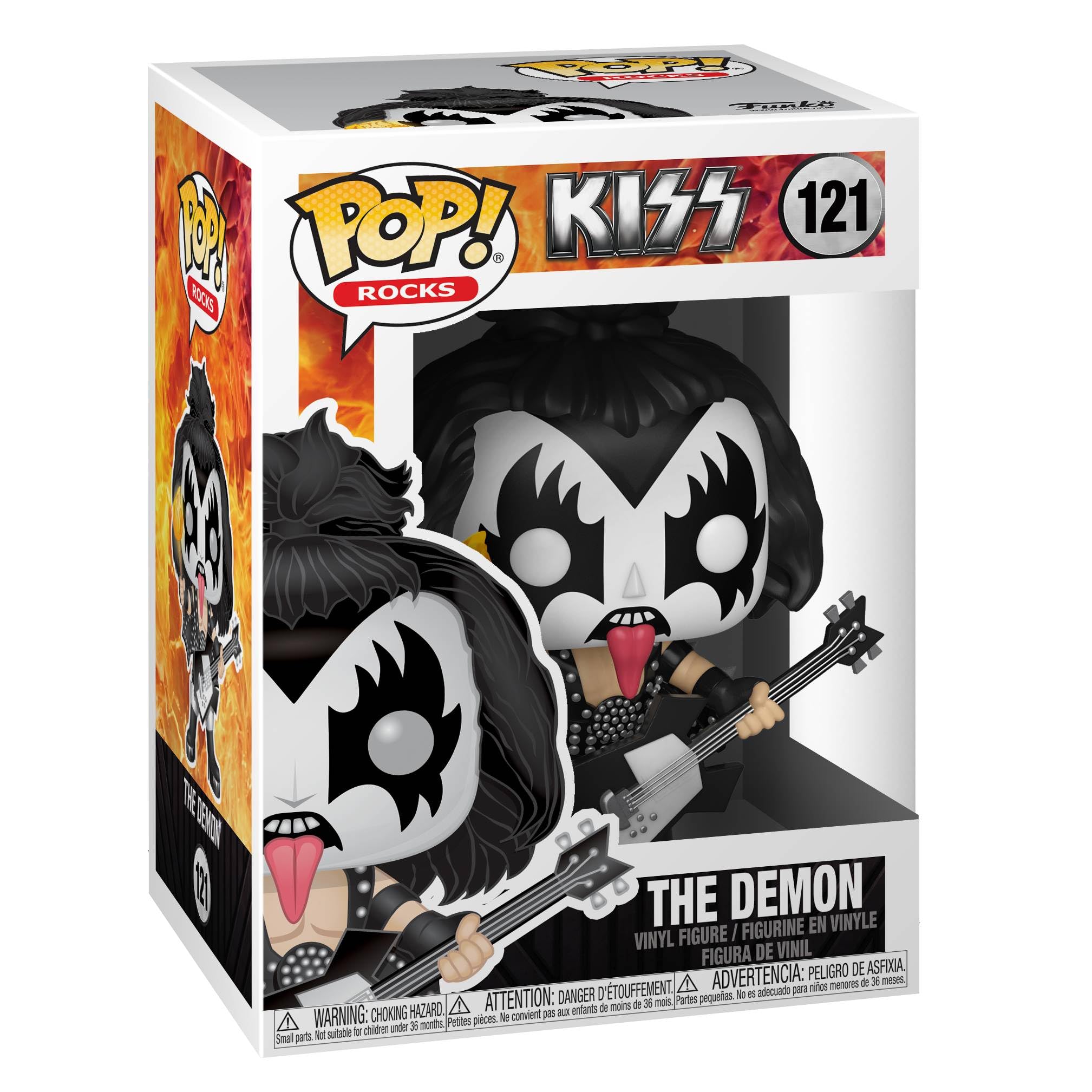 Funko Pop! Rocks: Kiss-​The Demon - Figurine en Vinyle à Collectionner - Idée de Cadeau - Produits Officiels - Jouets pour Les Enfants et Adultes - Music Fans