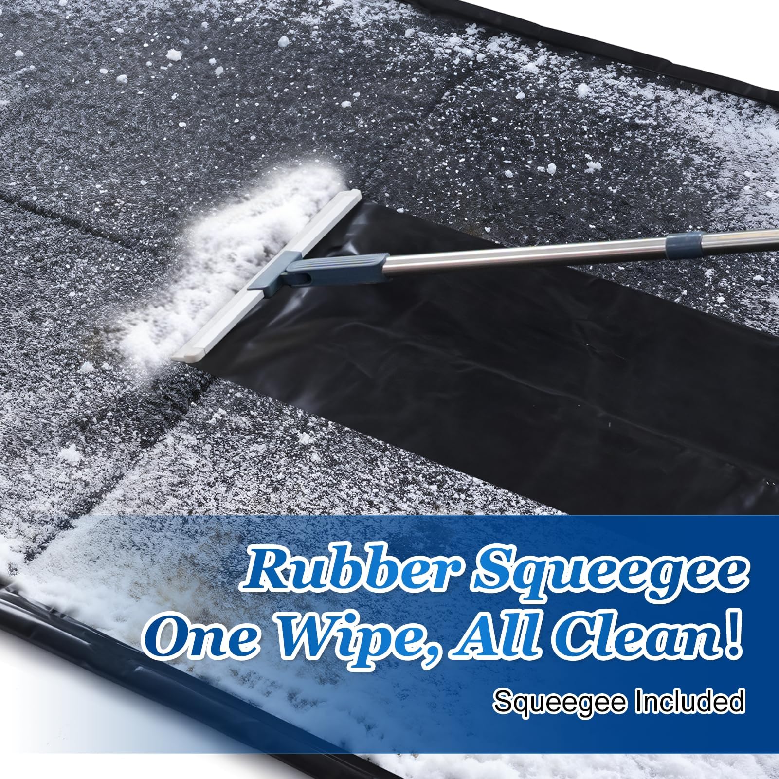 Tappetino antiscivolo per garage (2,8 x 40,6 cm), tappetino in PVC con tergicristallo in gomma e angoli per rimanere in posizione, resistente protezione impermeabile da neve, pioggia e fango