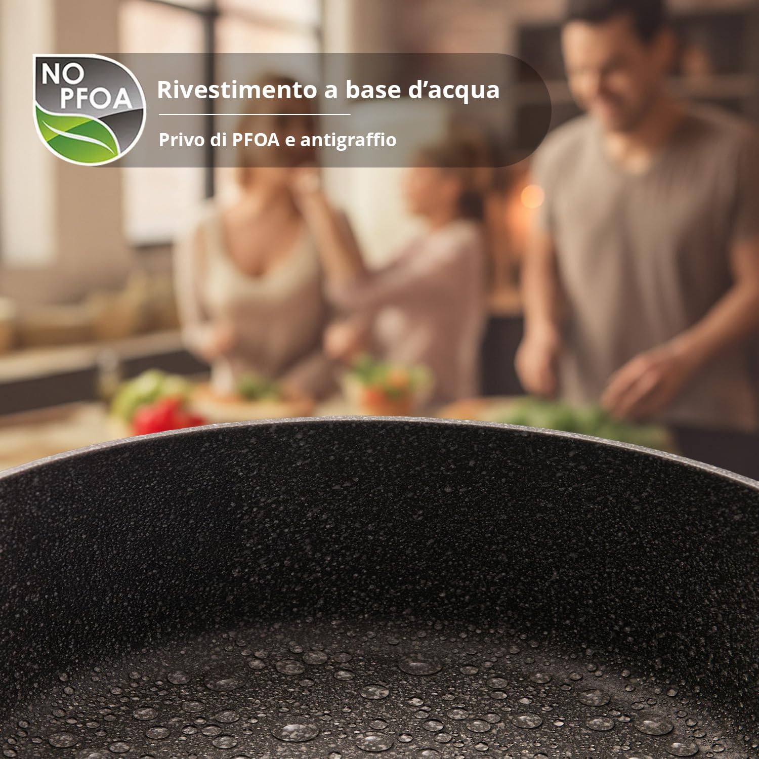 NOUVEAU PETRA DARK CASSEROLE 26 CM COUVERCLE EN VERRE