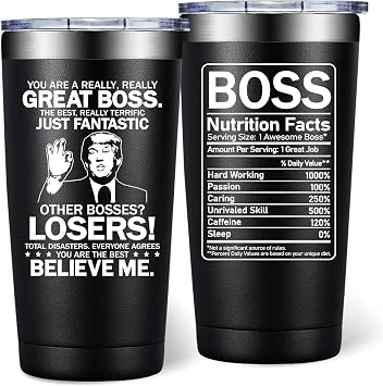 Boss Gifts for Men - Great Boss Day Gifts - Bosses Tumbler 20oz