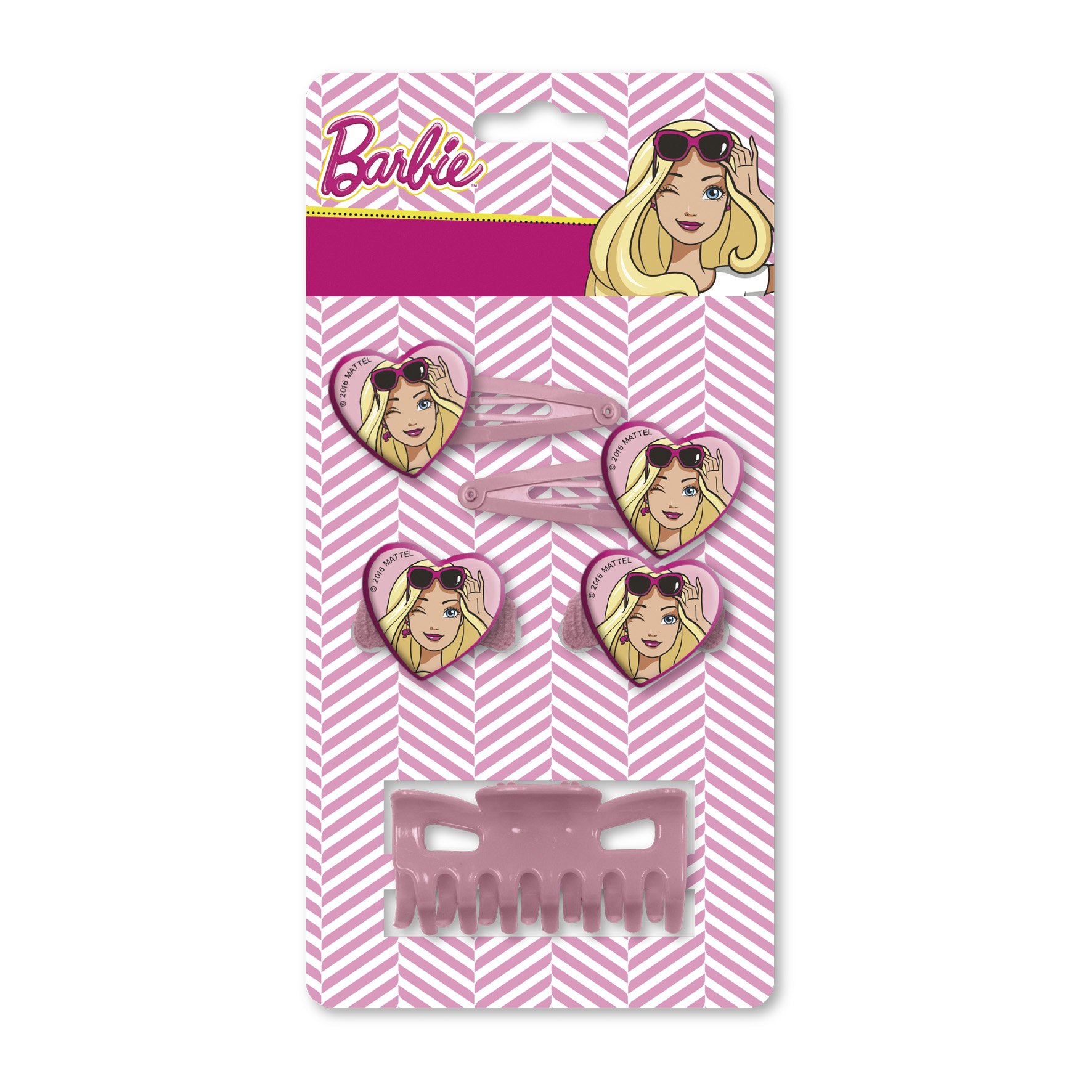 Arditex Barbie-Hair Clips, Pink, Medium