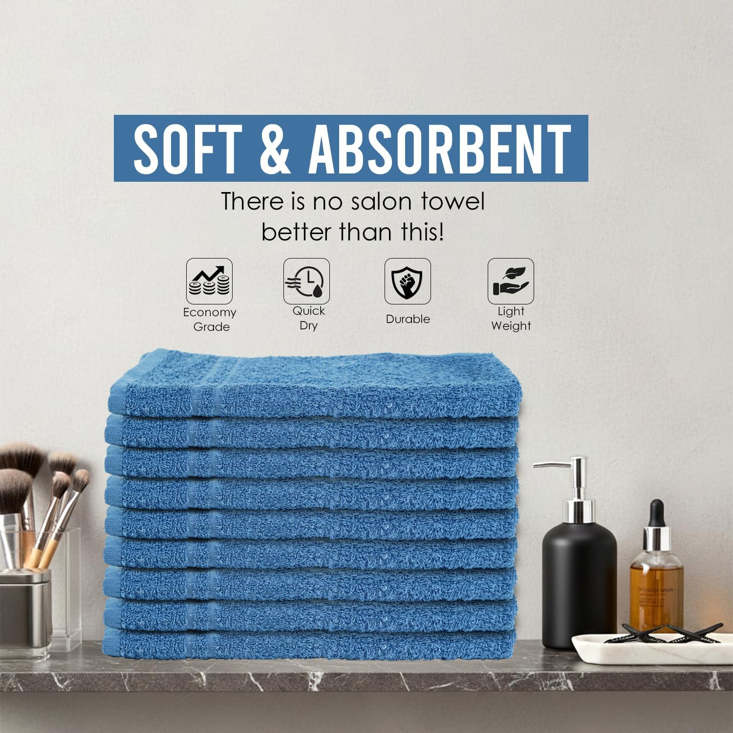 Hand Towels (Pack of 24) Pink Economy Towels Salon Towels - 100% Cotton Spa Towel – 16 x 27 Inches Highly Absorbable, Facial, Gym Towel, Hair, Face Towel Bulk