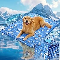 Sadnyy 4-Pack 44x32 Extra Large Dog Cooling Mats - Cool to Touch, Washable Breathable Pet Pads for Hot Weather Kennel Car Summer
