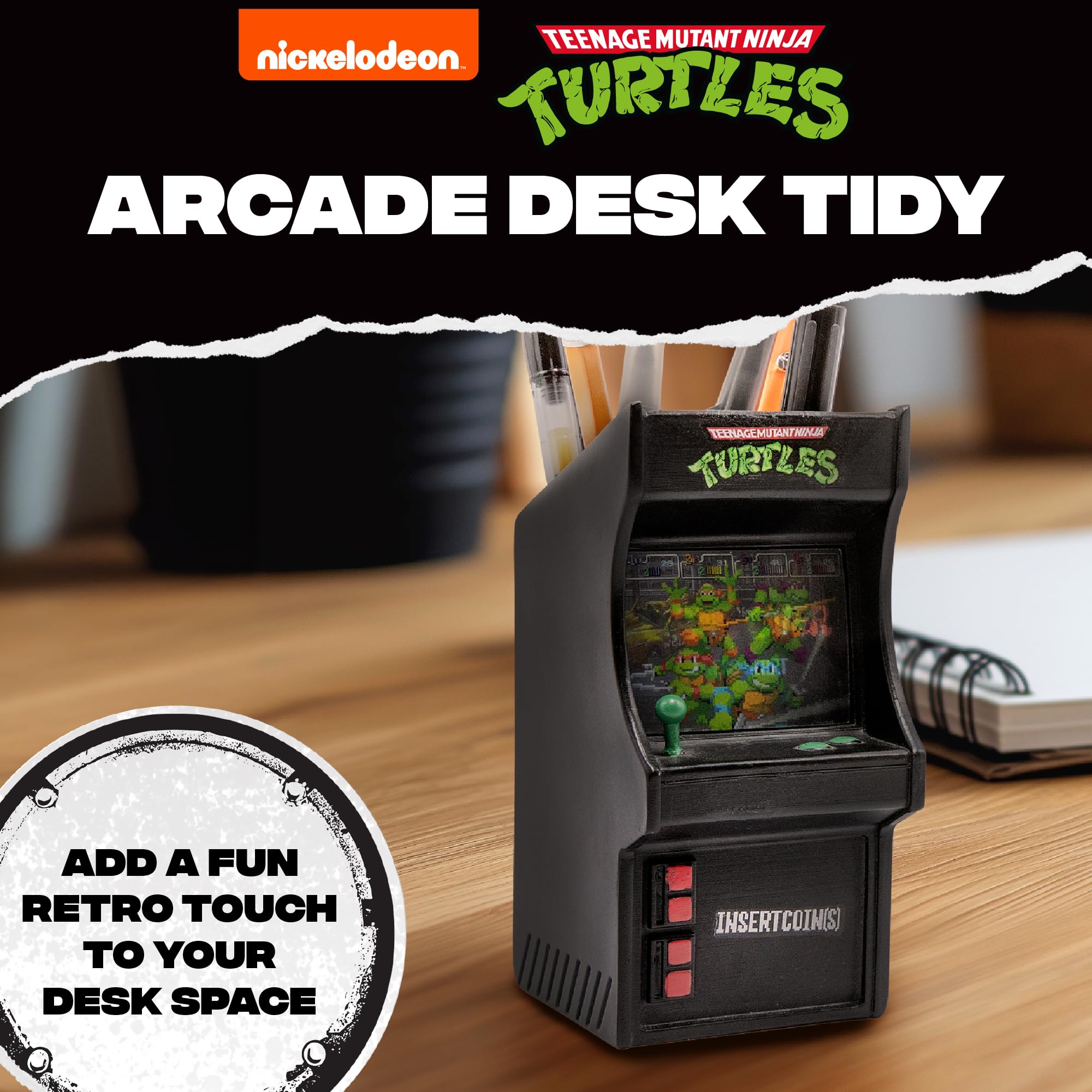 Blue Sky Studios Teenage Mutant Ninja Turtles Pen & Pencil Holder Desk Tidy, Kids Desk Organiser Accessory - Image 2