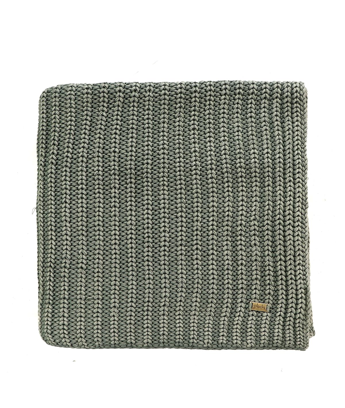 Pluchi Henry Cotton Knitted Throw/Blanket for Round The Year Use (125x150cm) (Ryegrass)-image-27