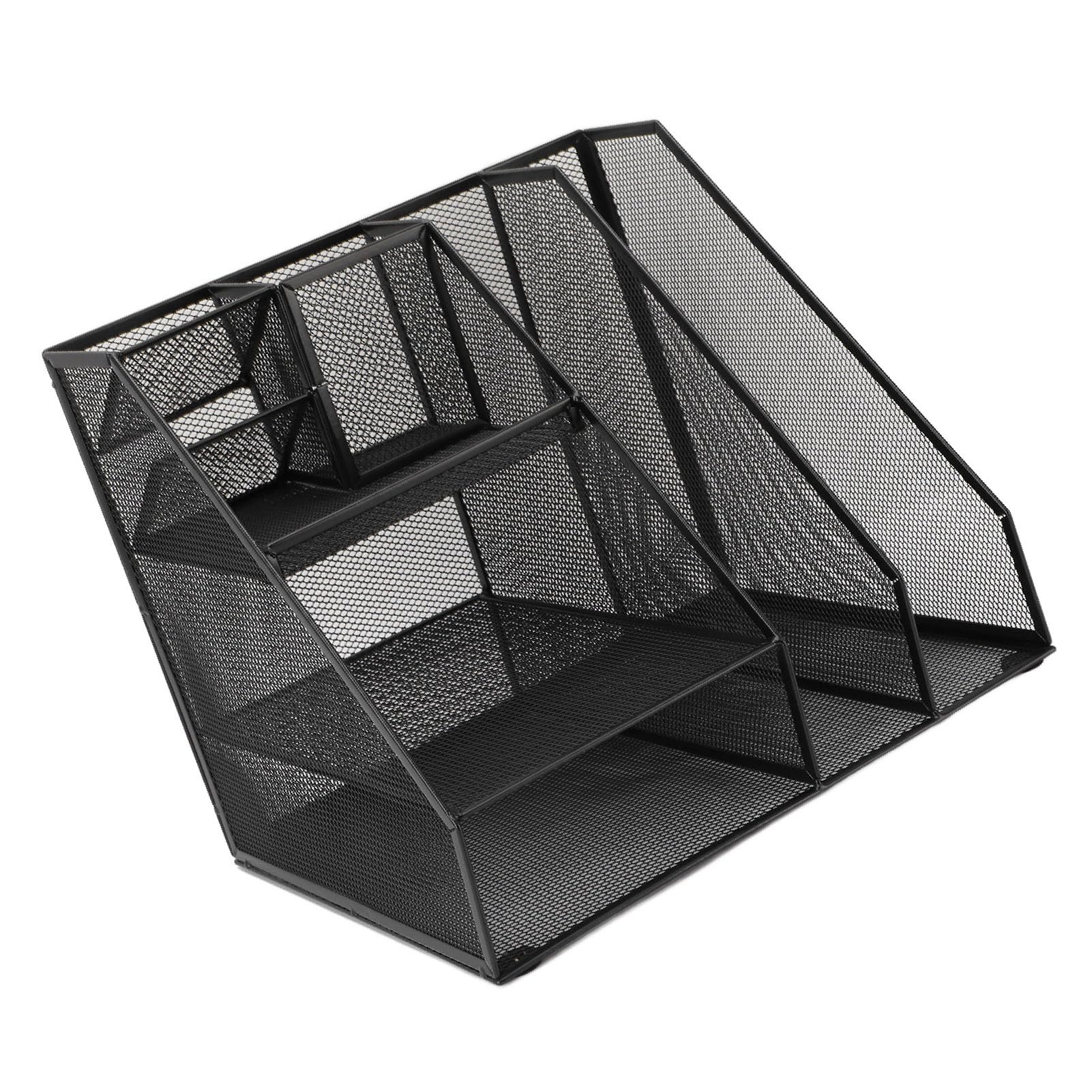 Topiky Organizer da Tavolo in Rete di Ferro con Portapenne, Portadocumenti Multifunzionale per Forniture da Scrivania per Ufficio