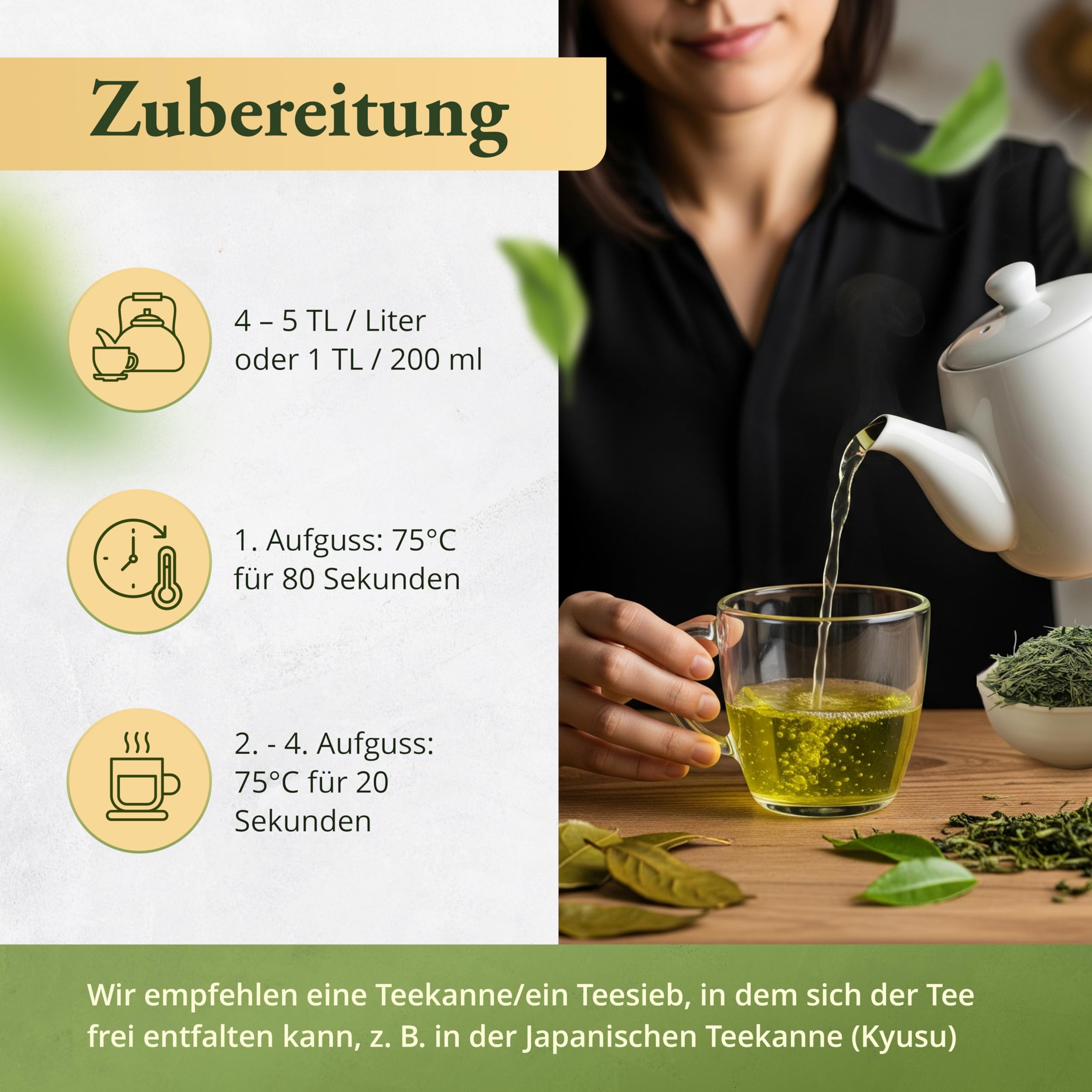 TeaClub Japan Bancha Grüner Tee Lose 500g – Japanischer Grüntee aus Mie | Milder Einsteiger-Grüntee aus Japan, floraler Duft, bis 40L/100g, Green Tea, Doypack