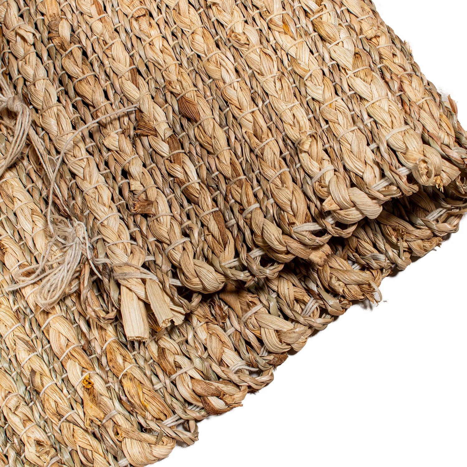 DRW Rechteckiger Teppich aus Seegras, natürlich, 1 x 170 x 120 cm