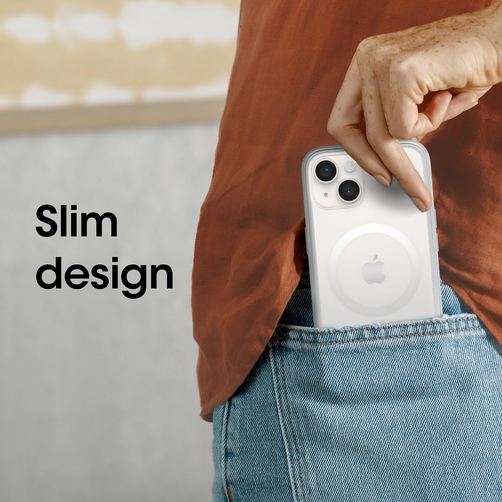 OtterBox Clear Case Series with MagSafe for iPhone 14, Shockproof, Drop Proof, Ultra-Slim, Protective Case, 2X Tested to Military Standard, Gallant