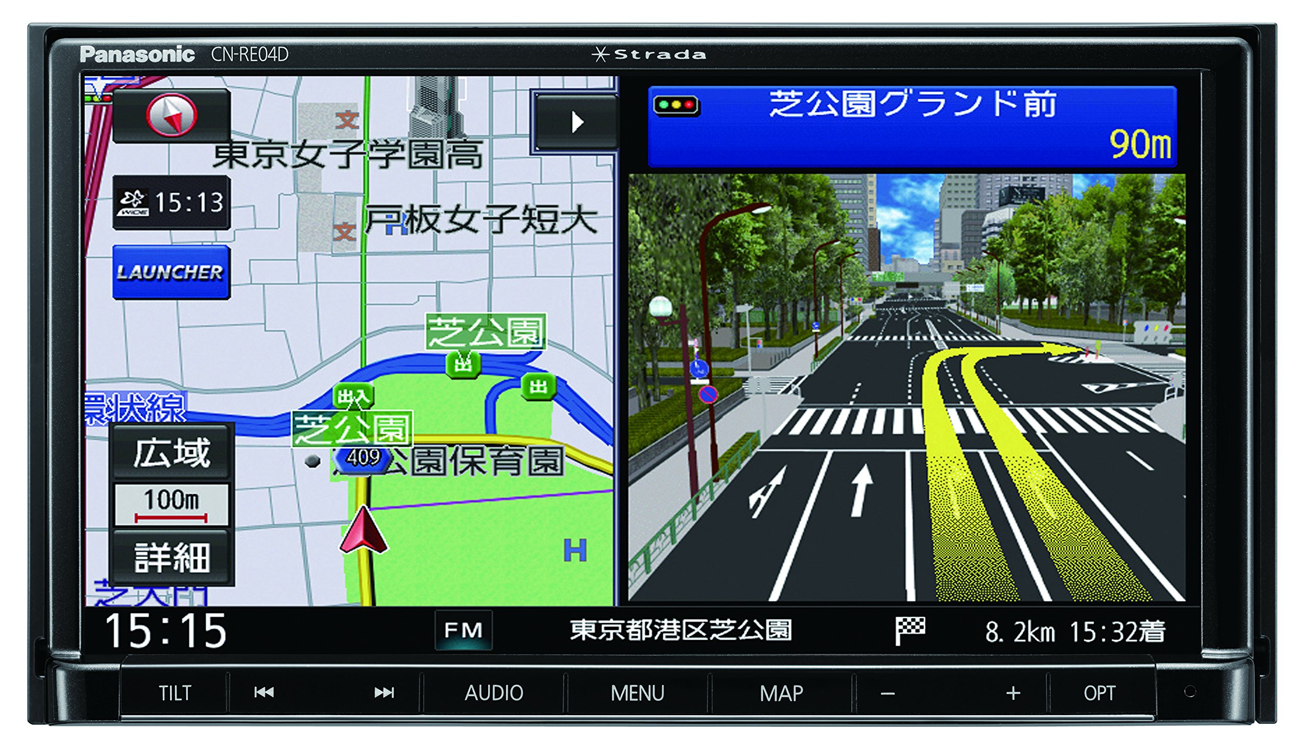 パナソニック カーナビ ストラーダ CN-RE04WD フルセグ/VICS WIDE/SD 