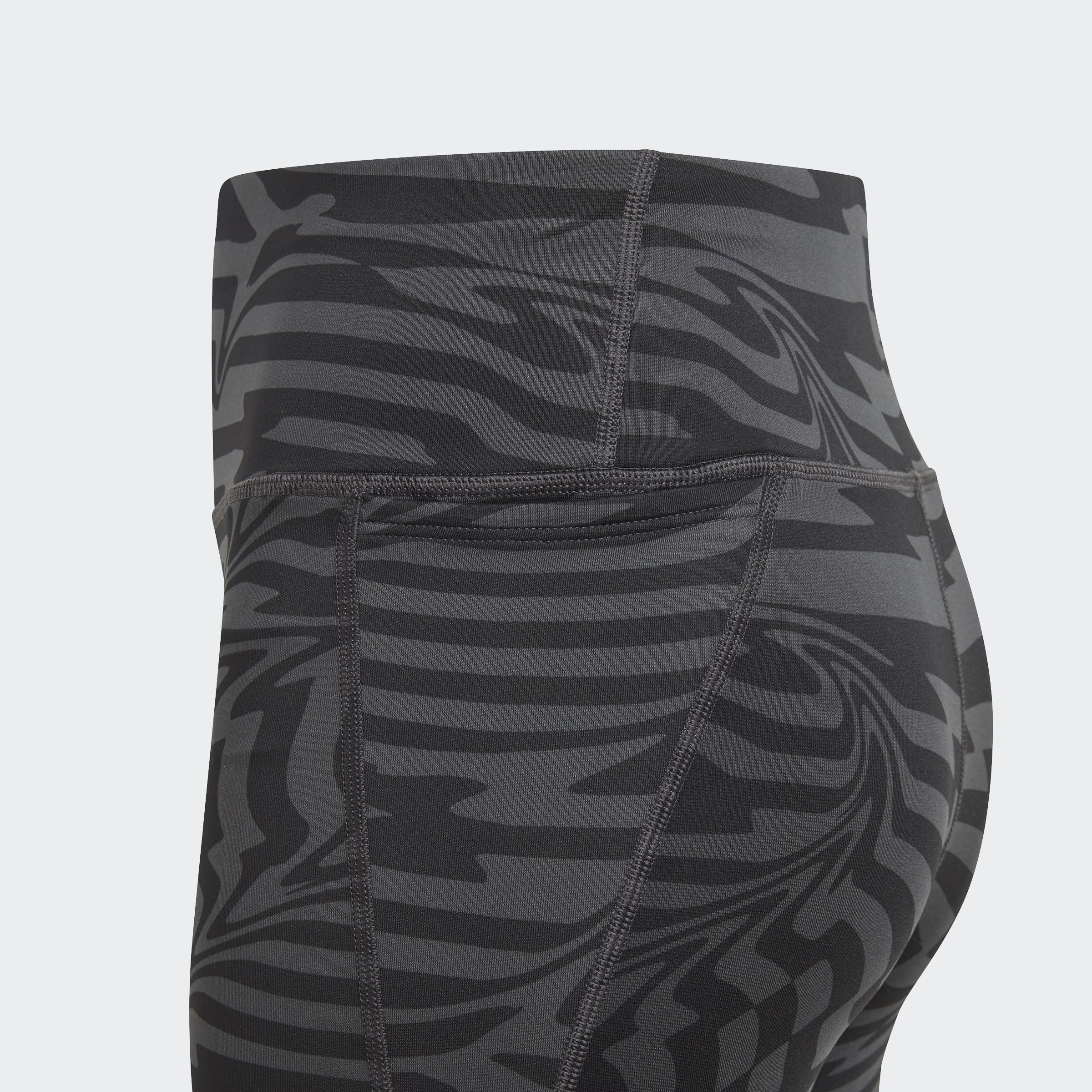 adidas Mädchen Tights Aeroready Allover Print Optime 7/8 High-Rise Pocket Leggings Kids