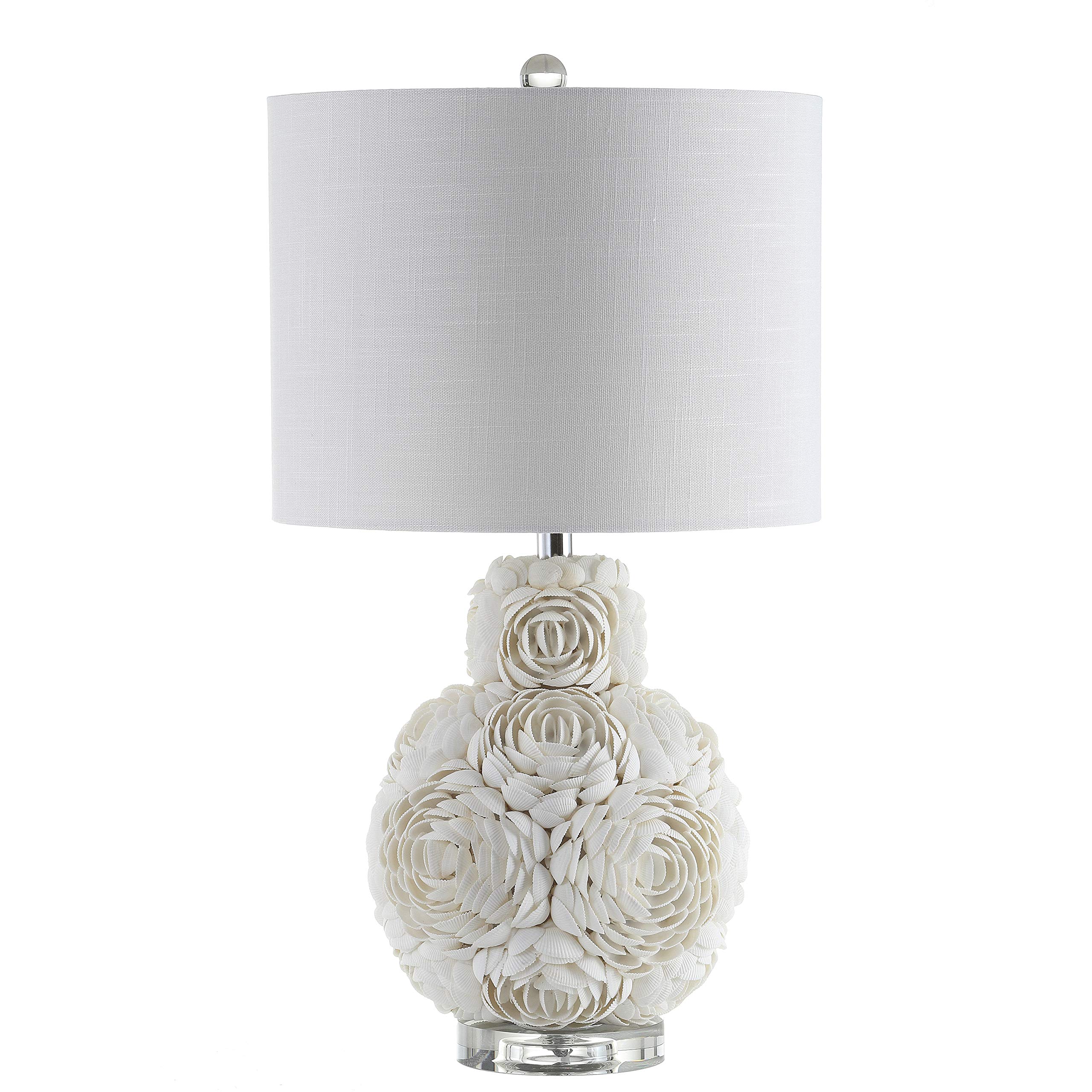 JONATHAN Y JYL1049A Seashell Rosette 24" LED Lamp Contemporay,Transitional for Bedroom, Living Room, Office, College Dorm, Coffee Table, Bookcase, Cream