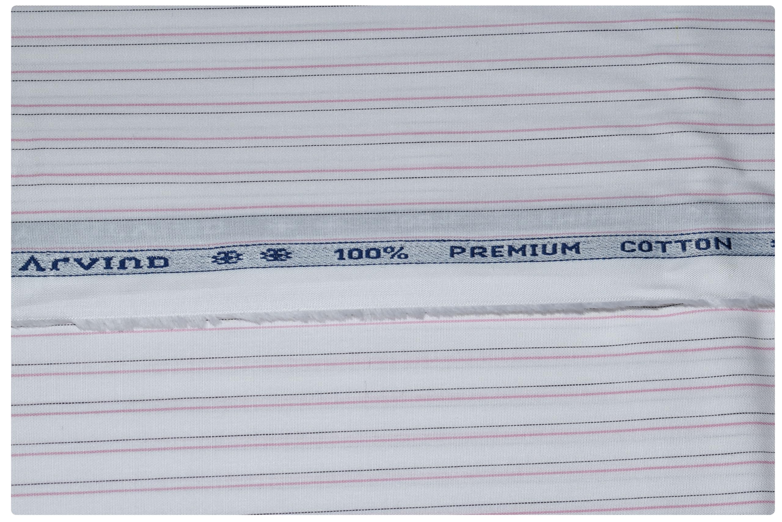 arvind Men's Pure Cotton Striped Unstitched Shirt Fabric (ZE39V1, Free Size)-picture-19
