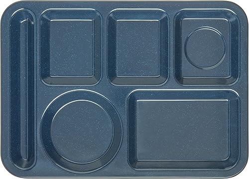 Miniatura 9 de Carlisle FoodService Products Bandeja de melamina pesada de 6 compartimentos para mano izquierda, 10 x 14 pulgadas, color rojo