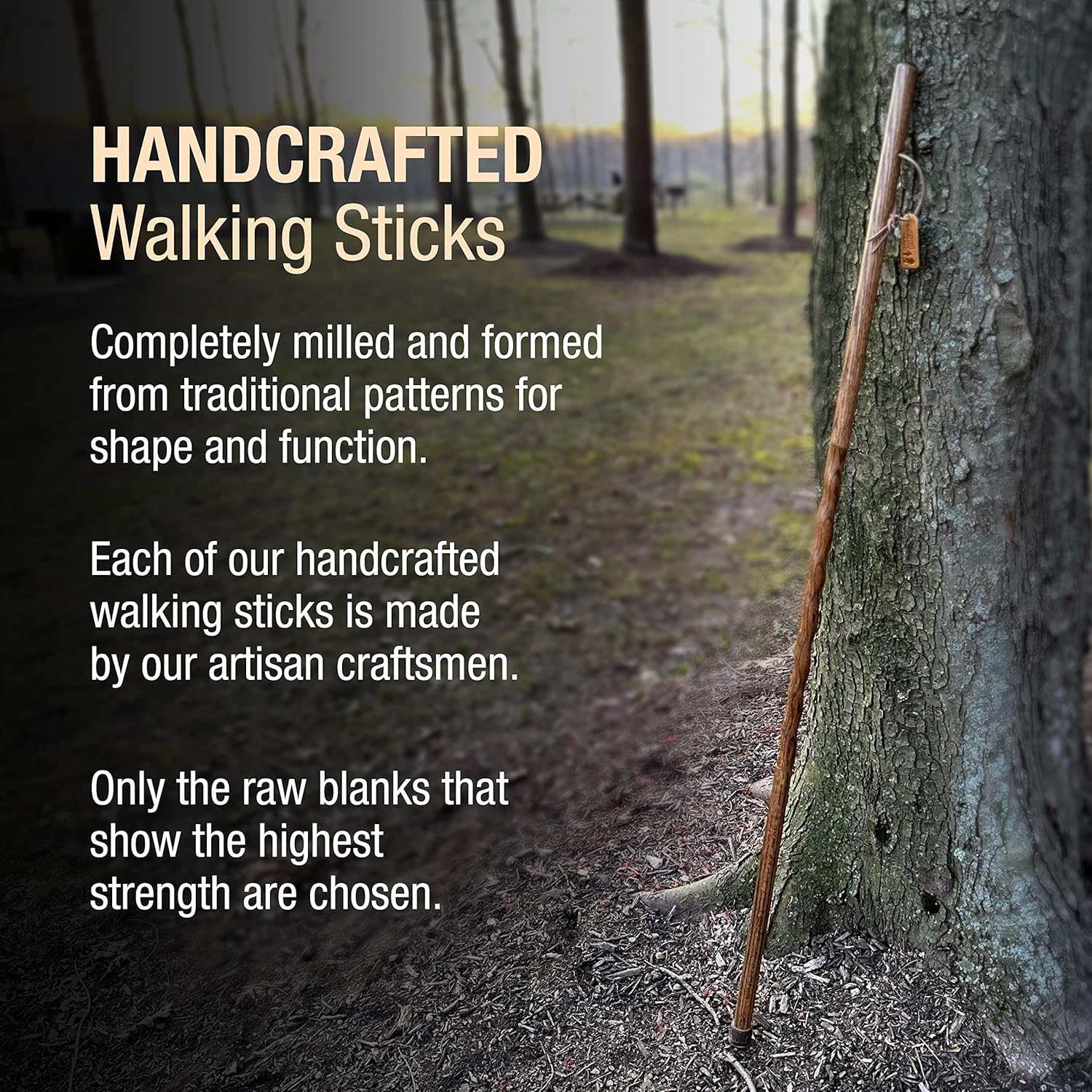 Brazos Handcrafted Wood Walking Stick, Twisted Oak, Traveler Style, for Men & Women, Made in The USA, 55"