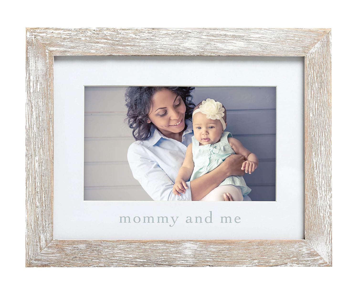 Pearhead Mommy & Me Keepsake Rustic Picture Frame, New Mom Gifts from Baby, Distressed : Baby