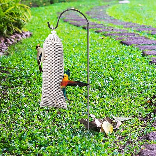 Miniatura 7 de Weewooday Alimentador de calcetines de pinzón de 6 piezas, alimentador de pájaros instantáneo, color blanco