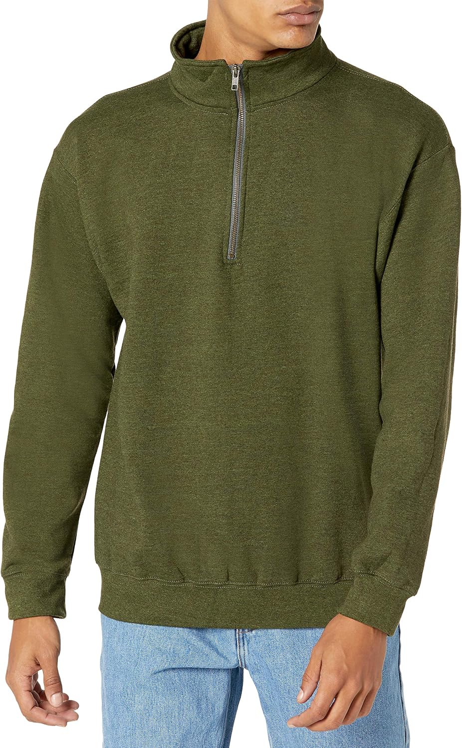 Gildan mens Fleece Quarter-zip Cadet Collar Sweatshirt, Style G18800