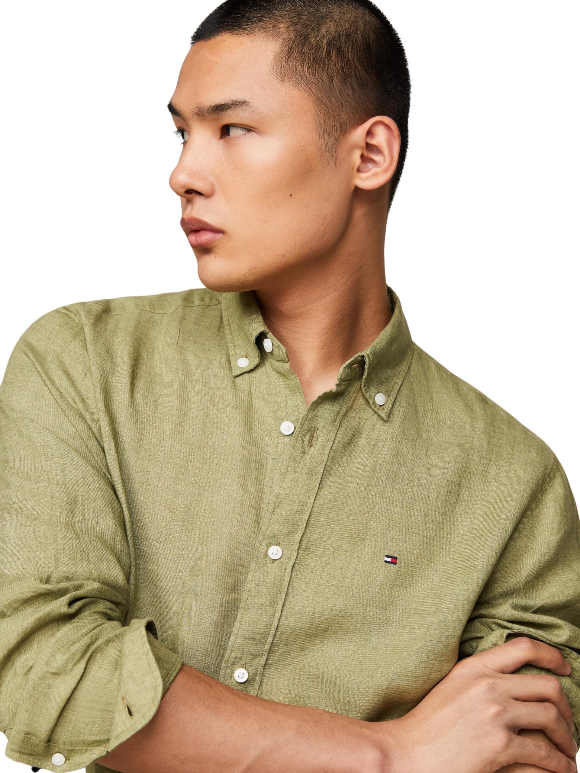 Tommy Hilfiger Camicia Uomo Camicia in Lino