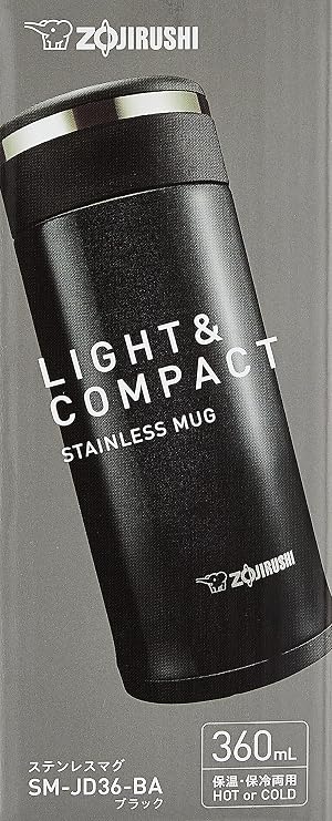 Zojirushi America Corporation Tuff Mug, 12-Ounce/0.36-Liter, Black