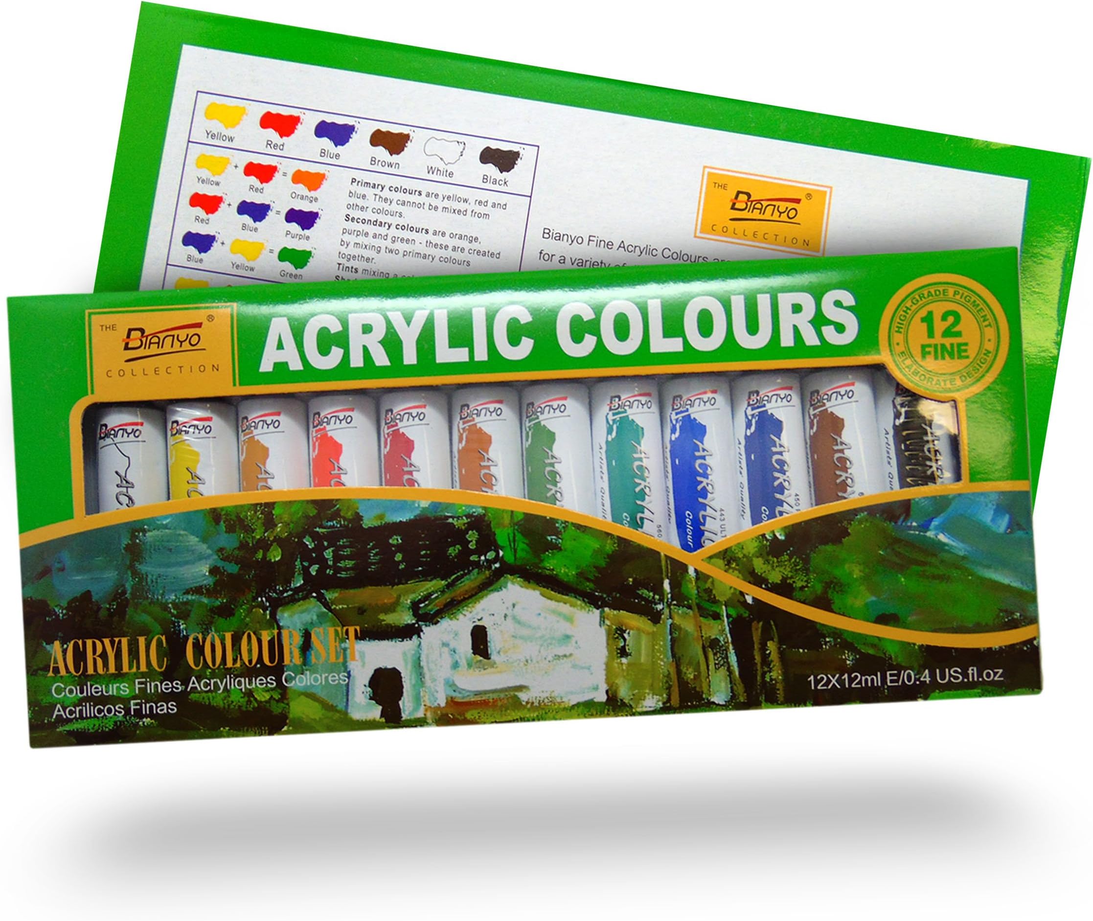 12-Pc Acrylic Paint Set
