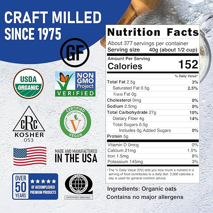 Great River Milling Avena Orgánica Extragruesa 25 lb miniatura 2