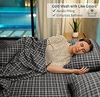 Vista 261 de RUVANTI Flannel Sheets Twin Size - 100% Cotton Double Brushed Twin Sheets Set, Deep Pockets 16 Inches, All Seasons Breathable & Extra Soft Bed Bali