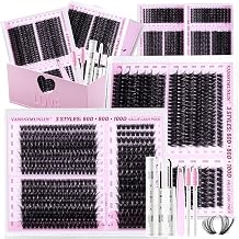 Fluffy Lash Clusters 60D+80D+100D 756PCS, Volume Eyelash Clusters