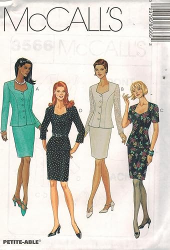 8566 McCalls Patrón de costura sin cortar Misses Falda sin forro Chaqueta Talla 10 12 14