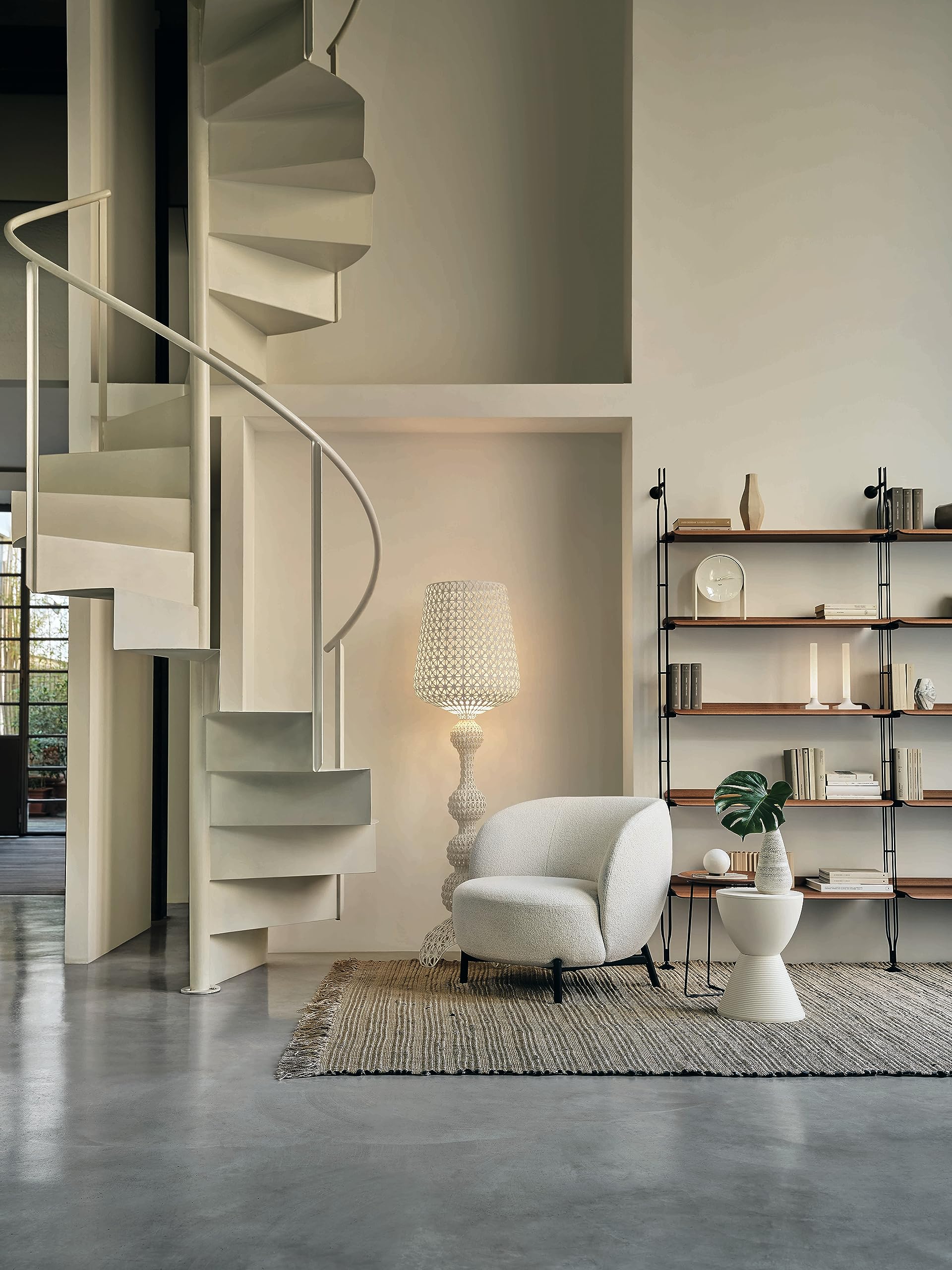 Kartell Prince Aha Sgabello, Bianco Cera, 30 x 30 x 43 cm