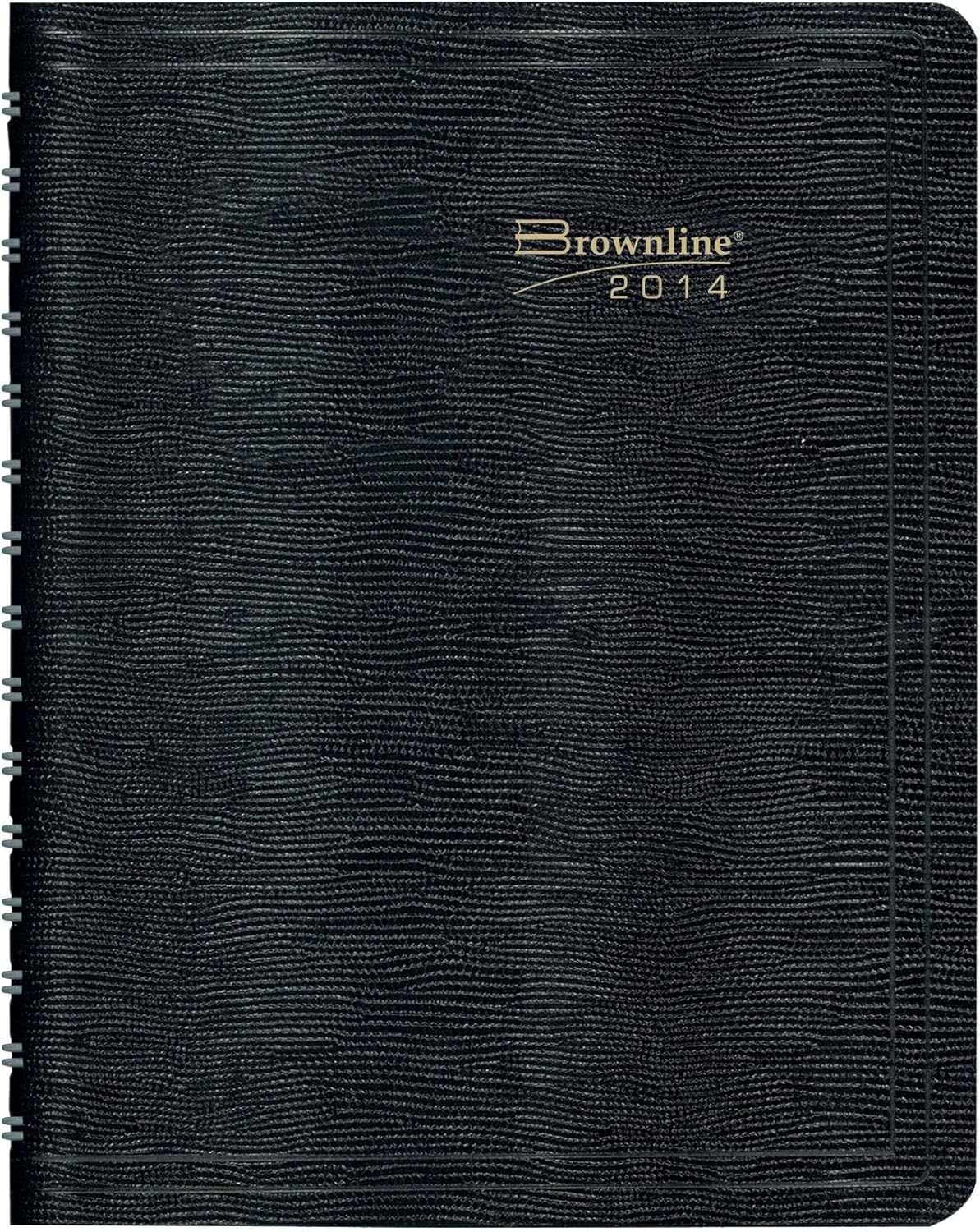 Brownline Weekly Planner for 2014, Twin-Wire, 11x8.5 Inches, Black (CB950.BLK)