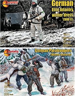 Mars Figures 72111+72121 German Elite Field Division and Paratroopers WWII, 1/72