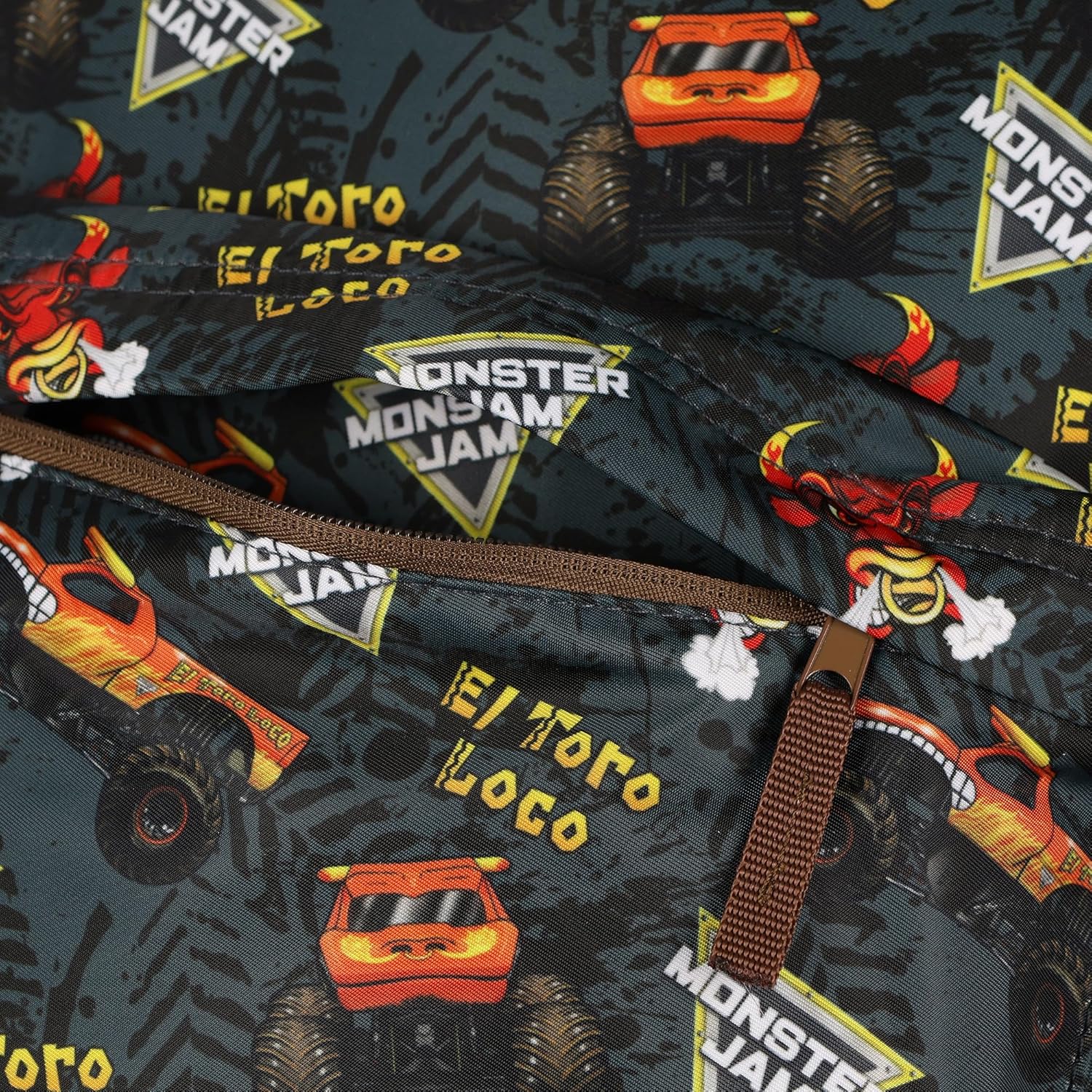 INTIMO Monster Jam El Toro Loco 16" Backpack with Allover Print with Adjustable Straps