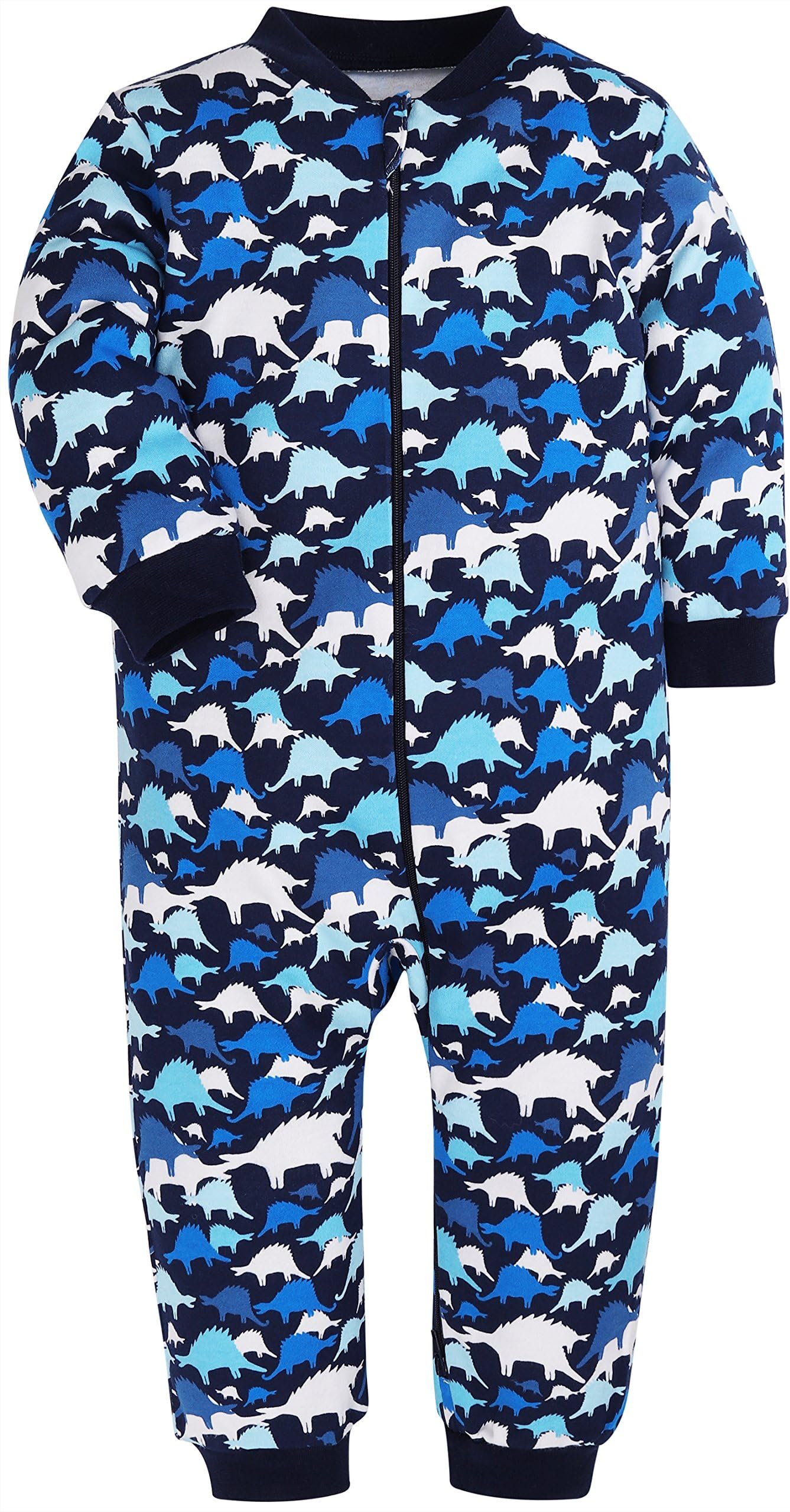 SHENGWEN Baby Footless Striped Camouflage Pajamas 2-Pack Boys Girls 100% Cotton Sleep and Play(3-6 Months)